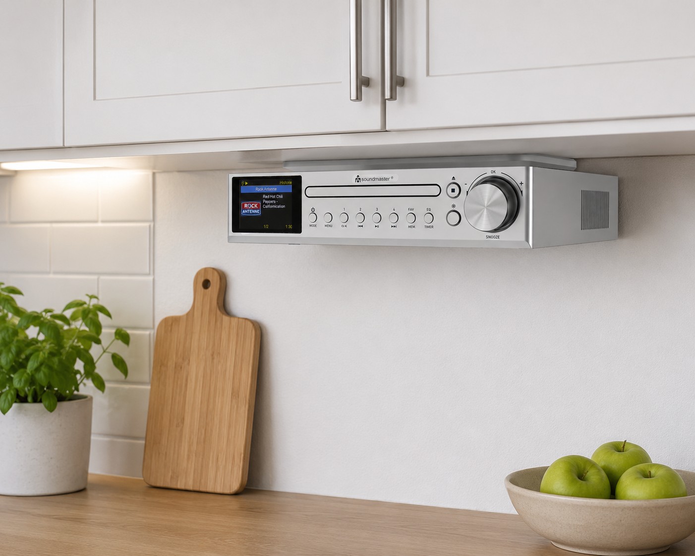 Küchenunterbau Musikcenter mit WLAN-Internet/DAB+/UKW-Radio, CD/MP3, Bluetooth®