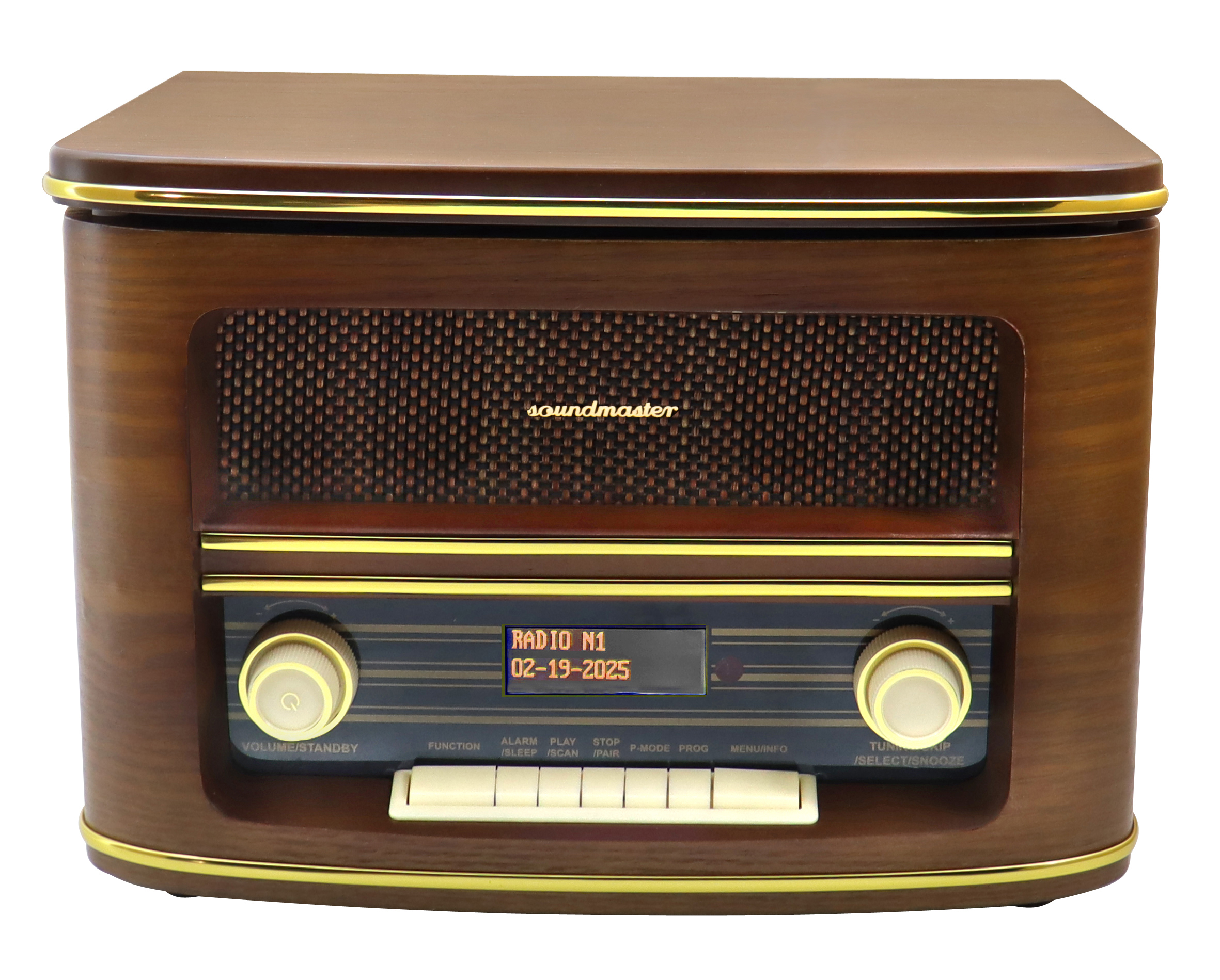 Nostalgic stereo DAB+/FM radio with CD/MP3, USB, Bluetooth®