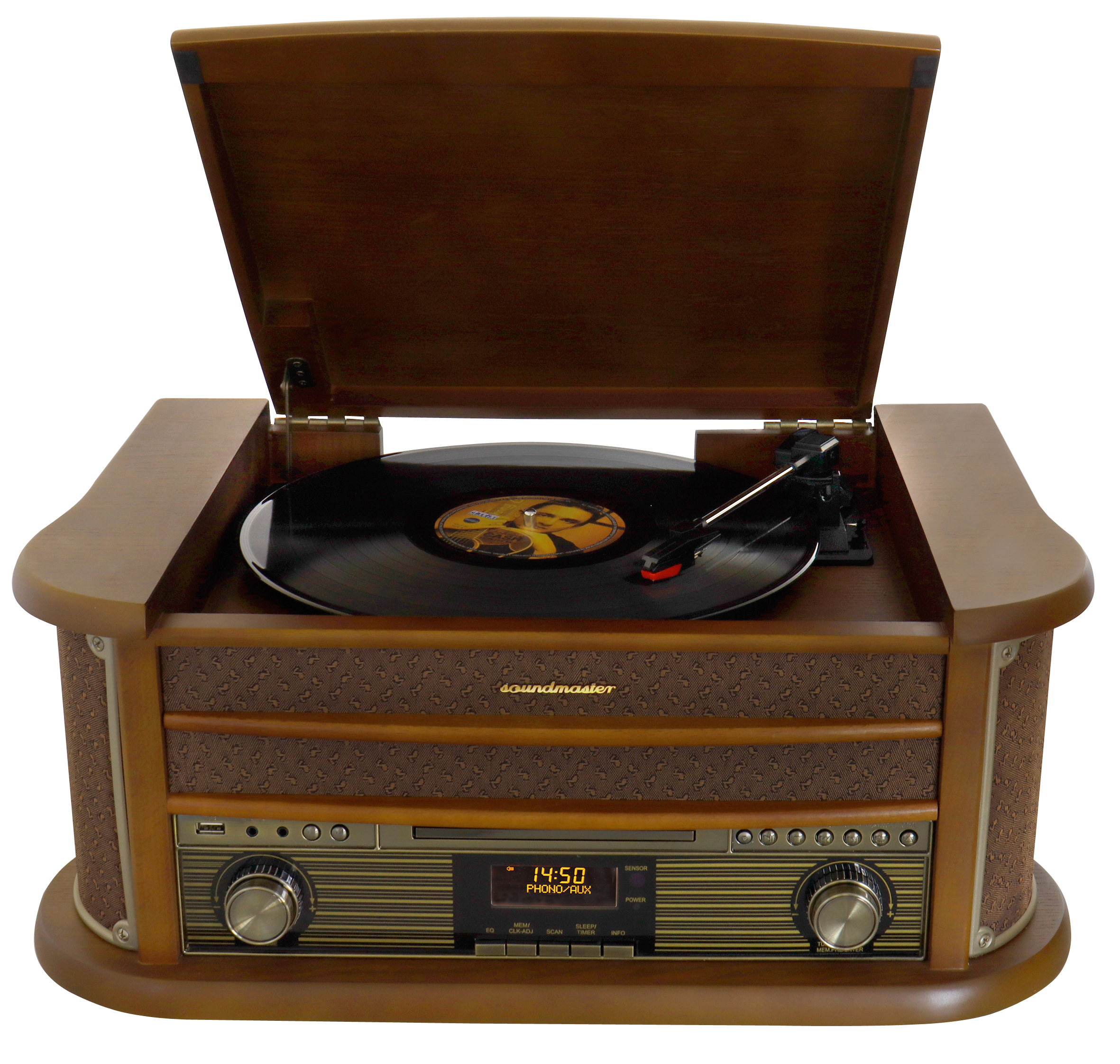 Nostalgie Stereoanlage mit DAB+/UKW Radio, Plattenspieler,CD/MP3,USB,Encoding,Kassette,Bluetooth®