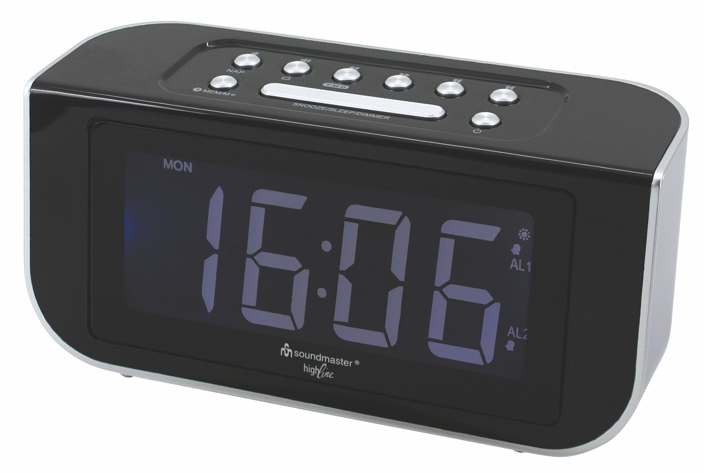 Funkuhrenradio mit Jumbo LCD Anzeige