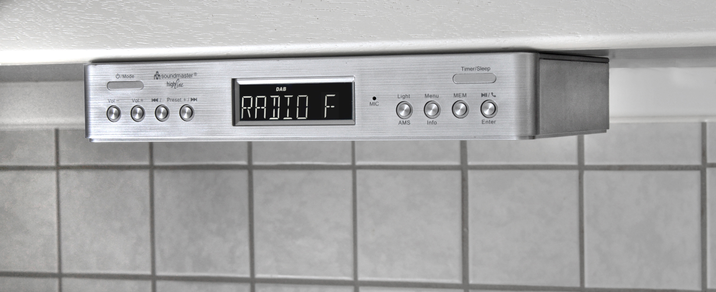 Küchenunterbauradio mit DAB+/UKW, Bluetooth®, LED-Arbeitsplatzbeleuchtung