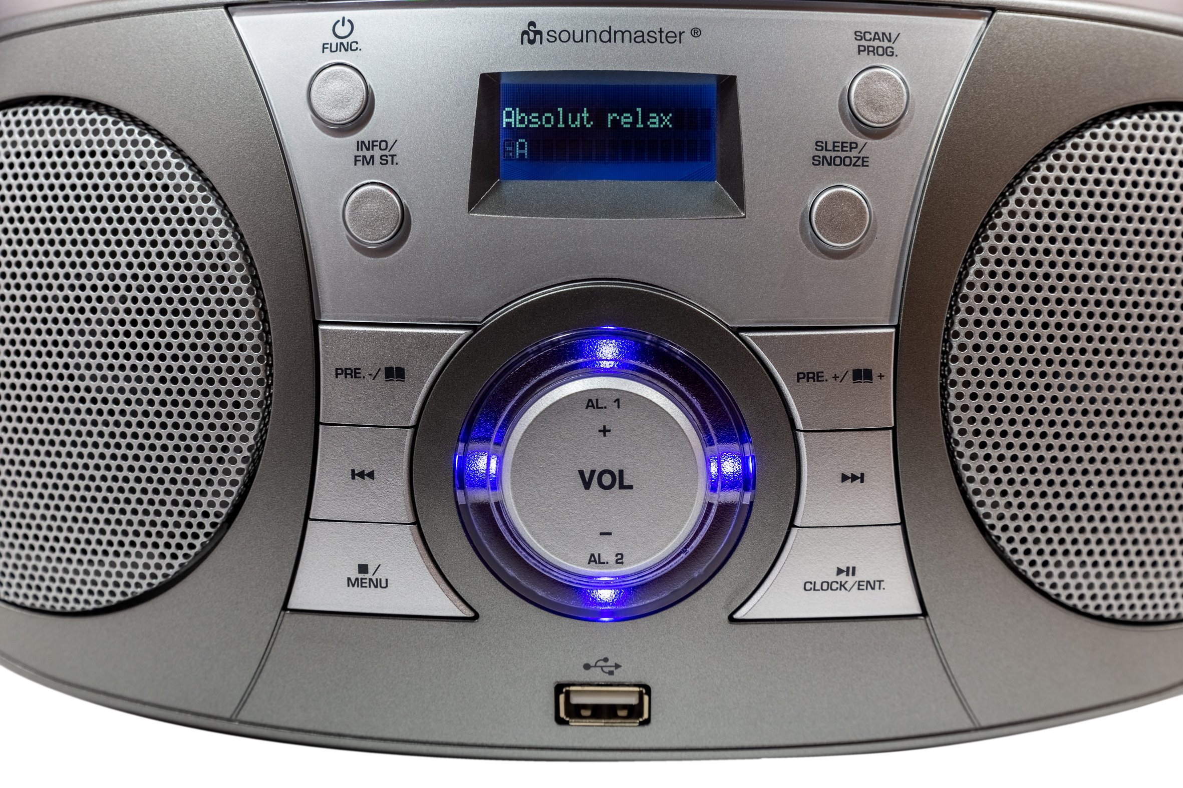 CD/MP3 Boombox mit DAB+/UKW Radio, Bluetooth®, USB