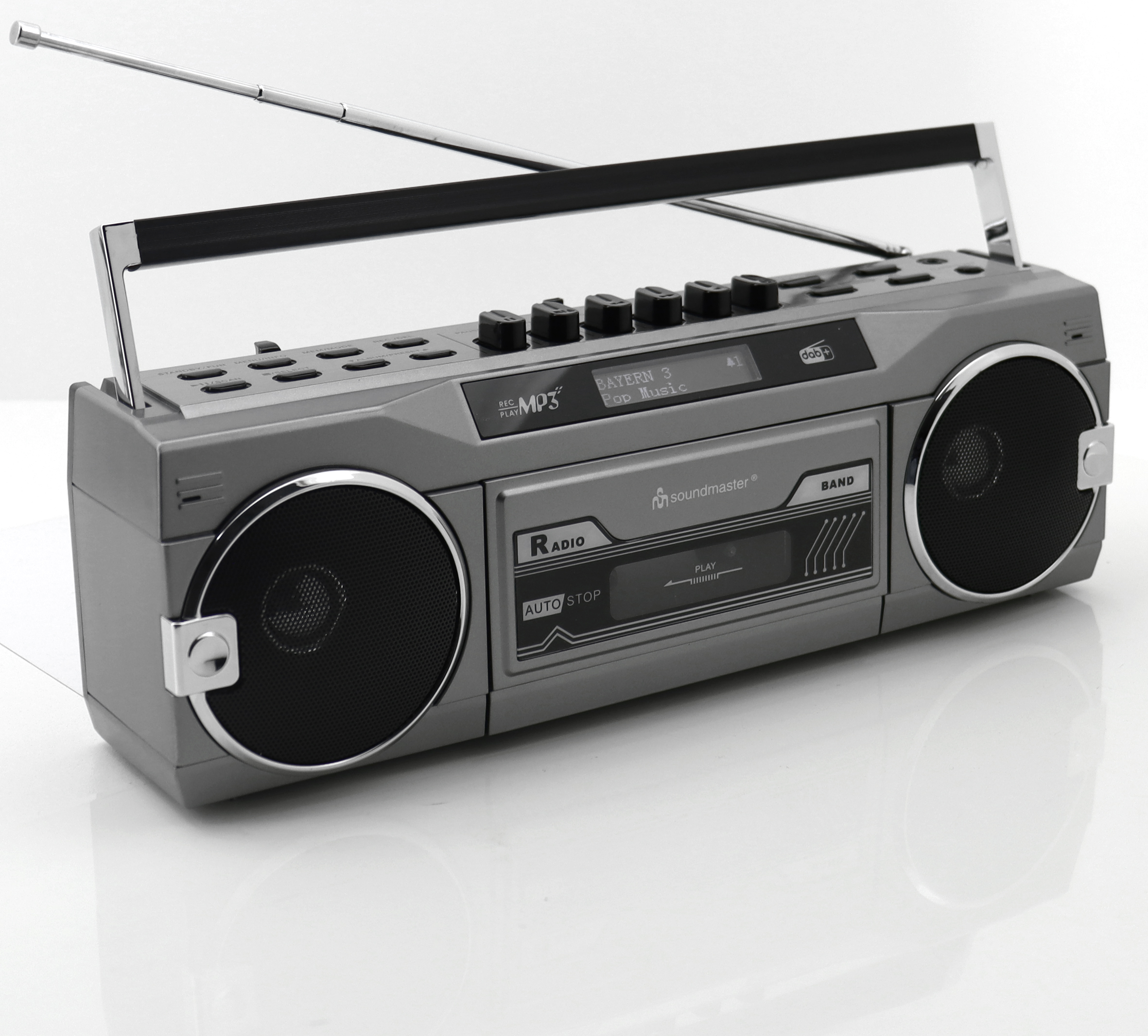 Retro Stereo Radiokassettenrekorder mit DAB+/UKW - USB/SD Aufnahme - Bluetooth®
