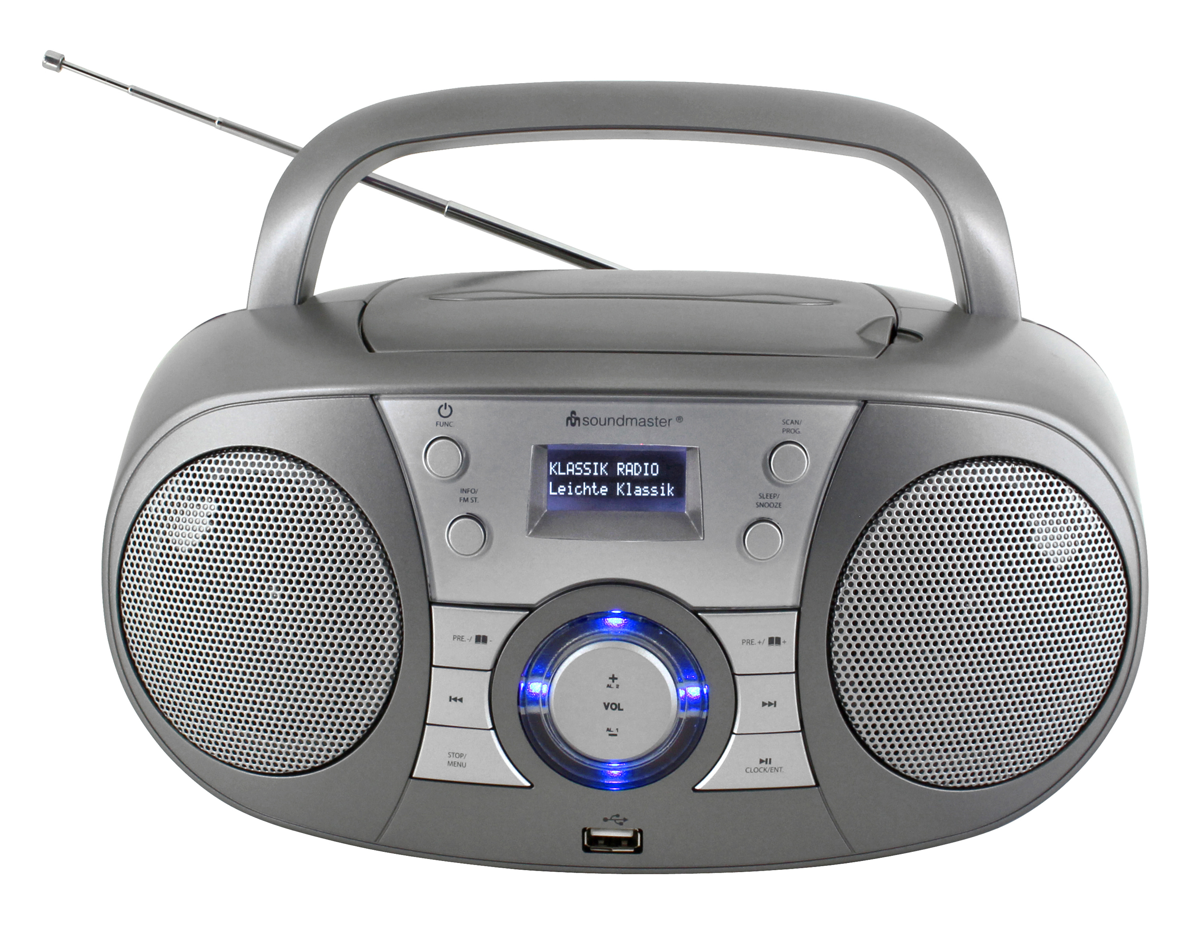CD/MP3 Boombox mit DAB+/UKW Radio, Bluetooth®, USB