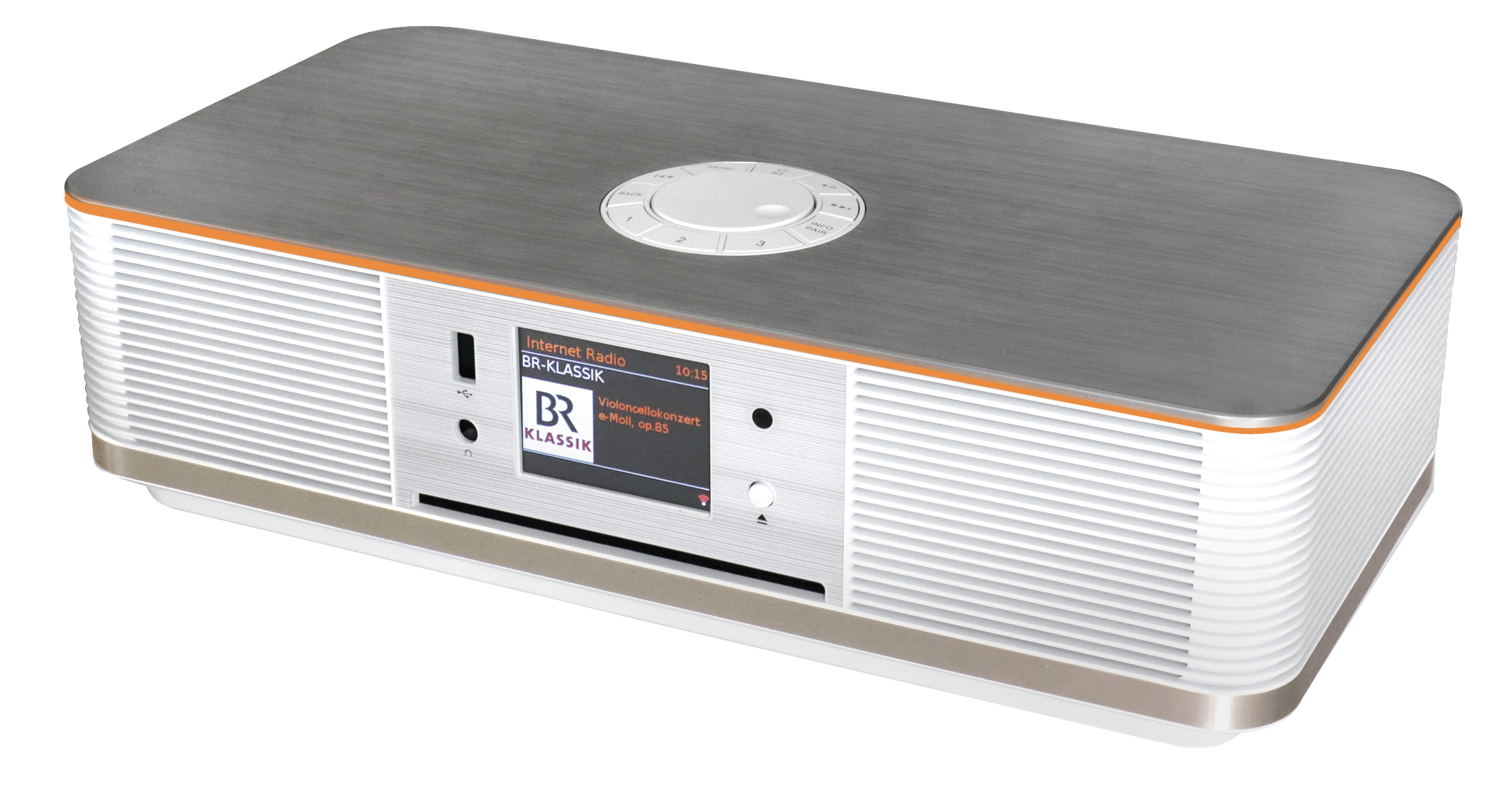 Stereo Musikcenter mit WLAN-Internet/DAB+/UKW-Radio, CD/MP3, USB, Bluetooth®, LED Ambientebeleuchtung, APP-Steuerung