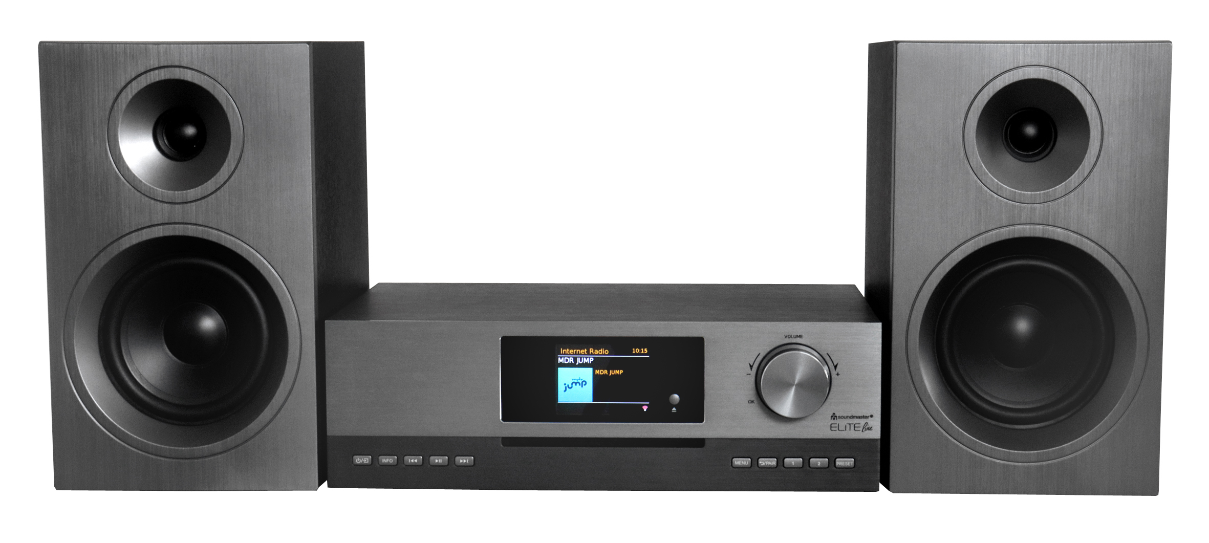 Stereo HiFi Musikcenter mit WLAN-Internet/DAB+/UKW-Radio, CD/MP3, USB, Bluetooth®, APP-Steuerung