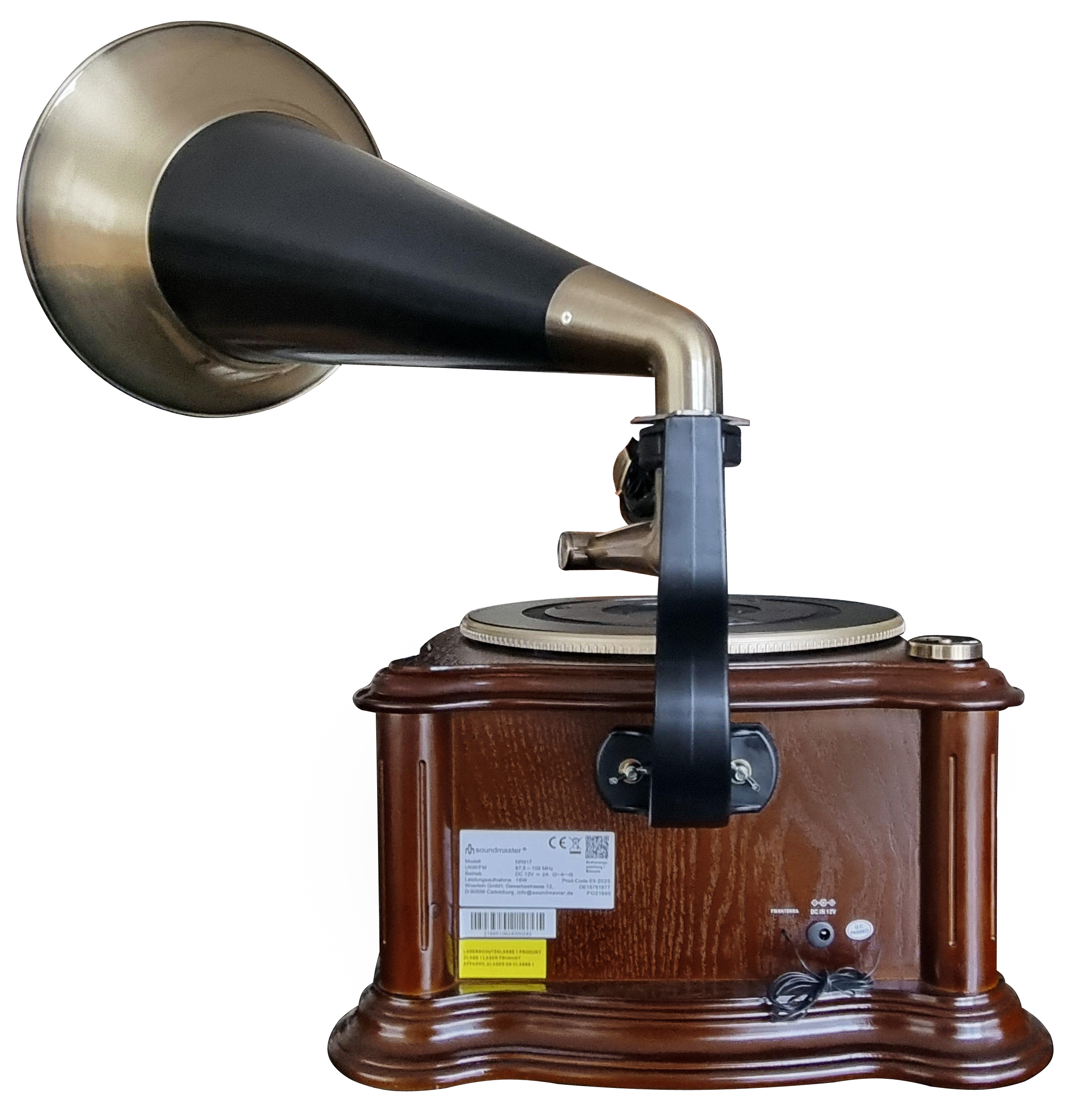 Stereo Grammophon mit UKW/MW-Radio, CD/MP3, USB/SD, Bluetooth®, Kassettenwiedergabe, Encoding