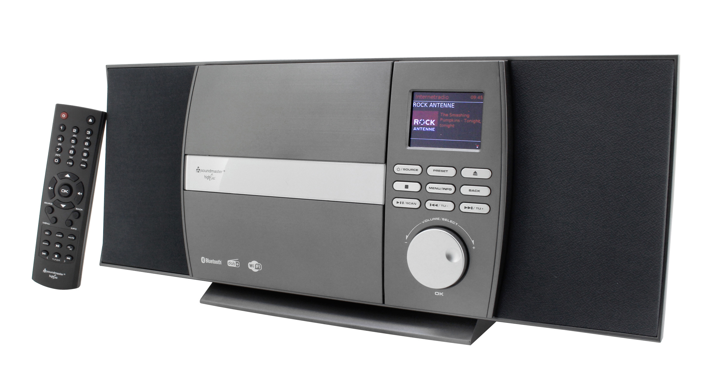 Stereo Musikcenter mit WLAN-Internet/DAB+/UKW-Radio, CD/MP3, USB, Bluetooth®, APP-Steuerung