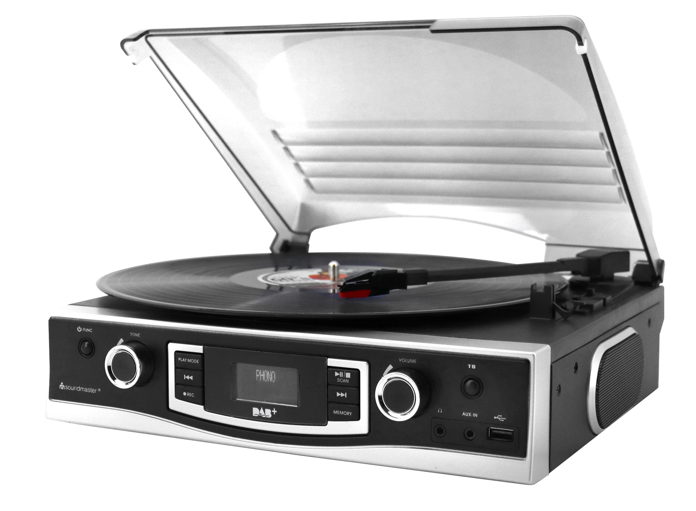 Plattenspieler mit DAB+/UKW Stereoradio & Encoding