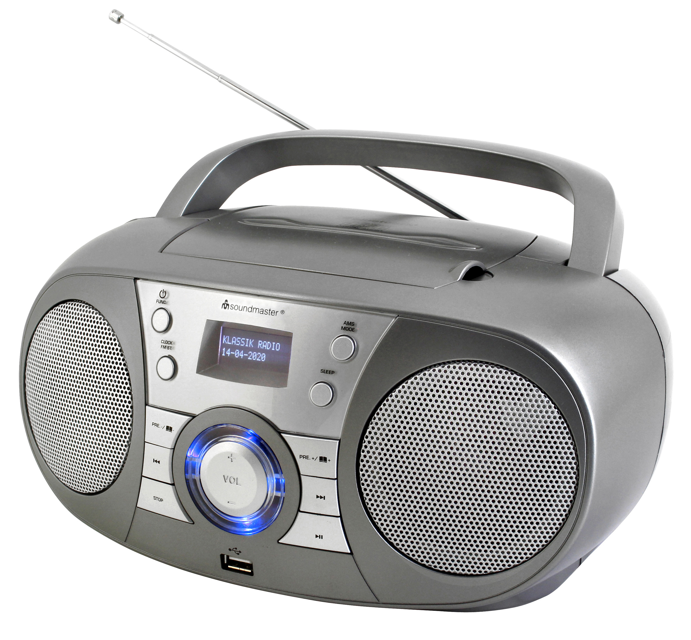 CD/MP3 Boombox mit DAB+/UKW Radio, Bluetooth®, USB