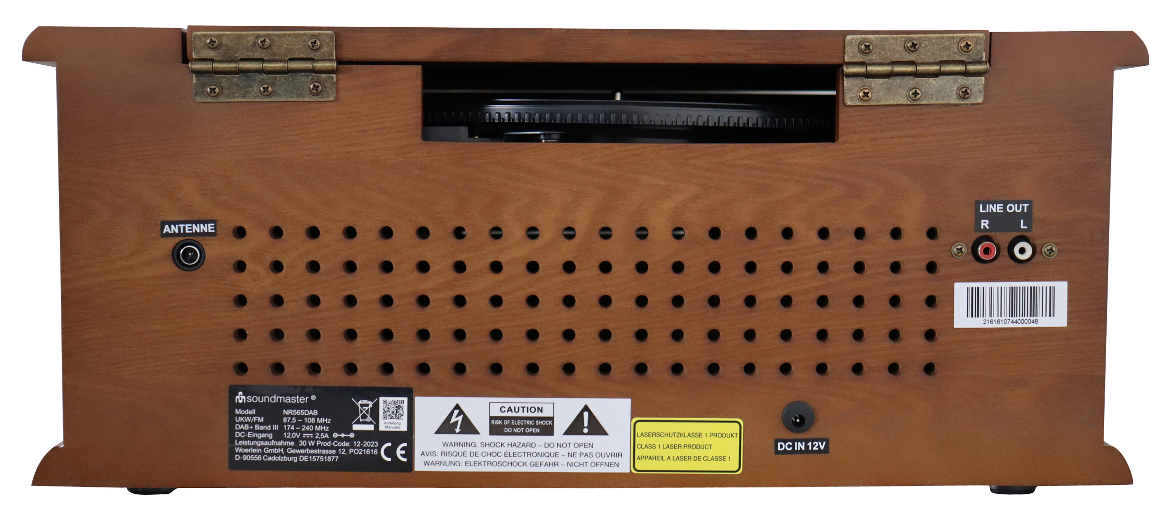 Nostalgie Stereoanlage mit DAB+/UKW Radio, Plattenspieler,CD/MP3,USB,Encoding,Kassette,Bluetooth®