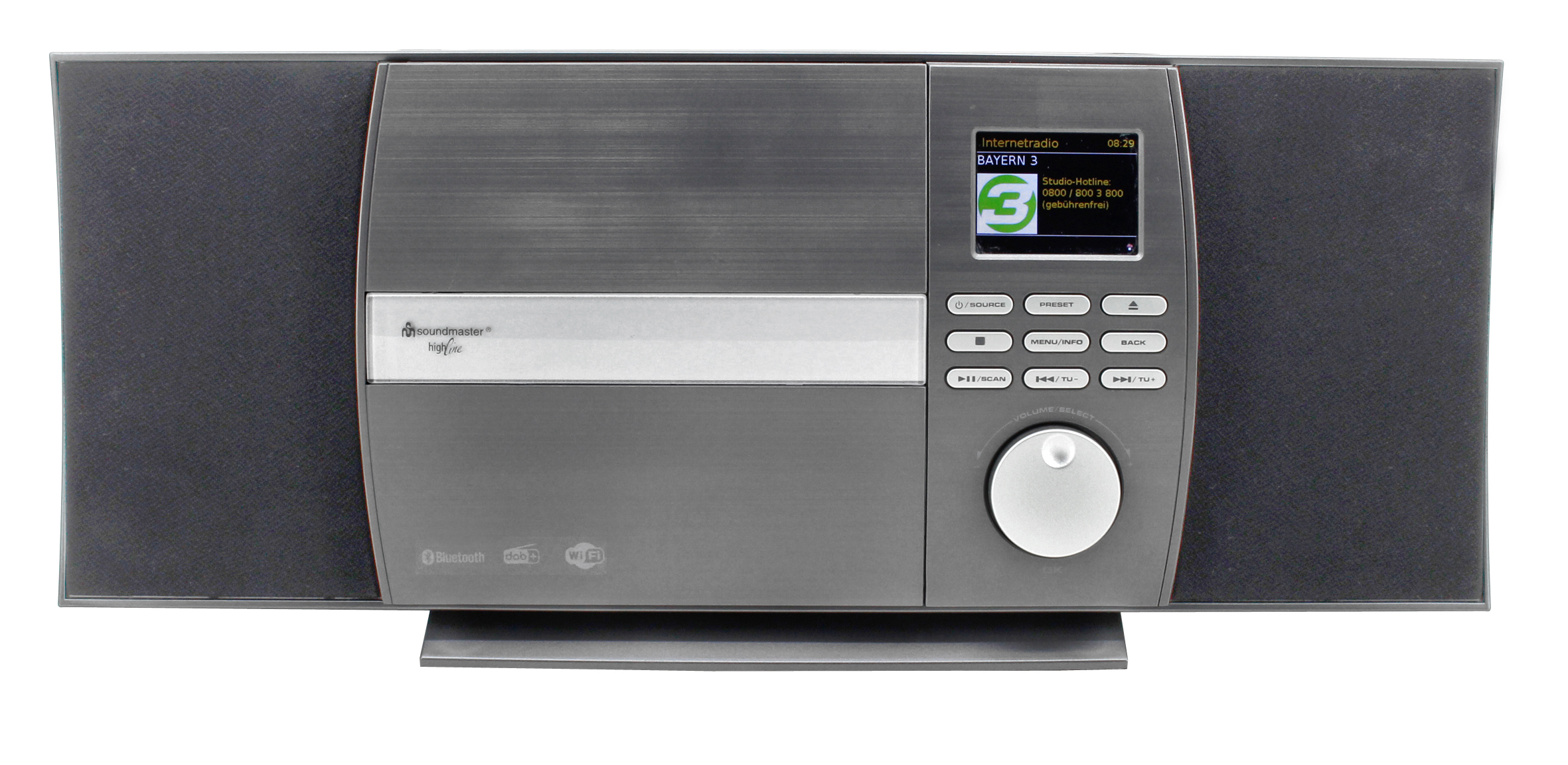 Stereo Musikcenter mit WLAN-Internet/DAB+/UKW-Radio, CD/MP3, USB, Bluetooth®, APP-Steuerung
