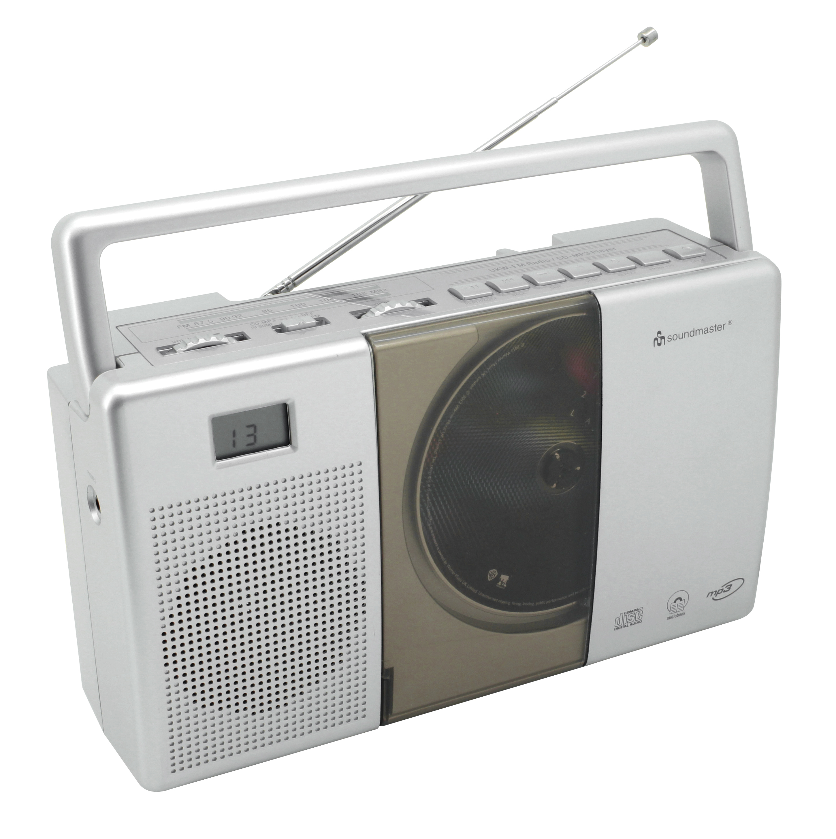 CD/MP3-player with last track resume & FM radio