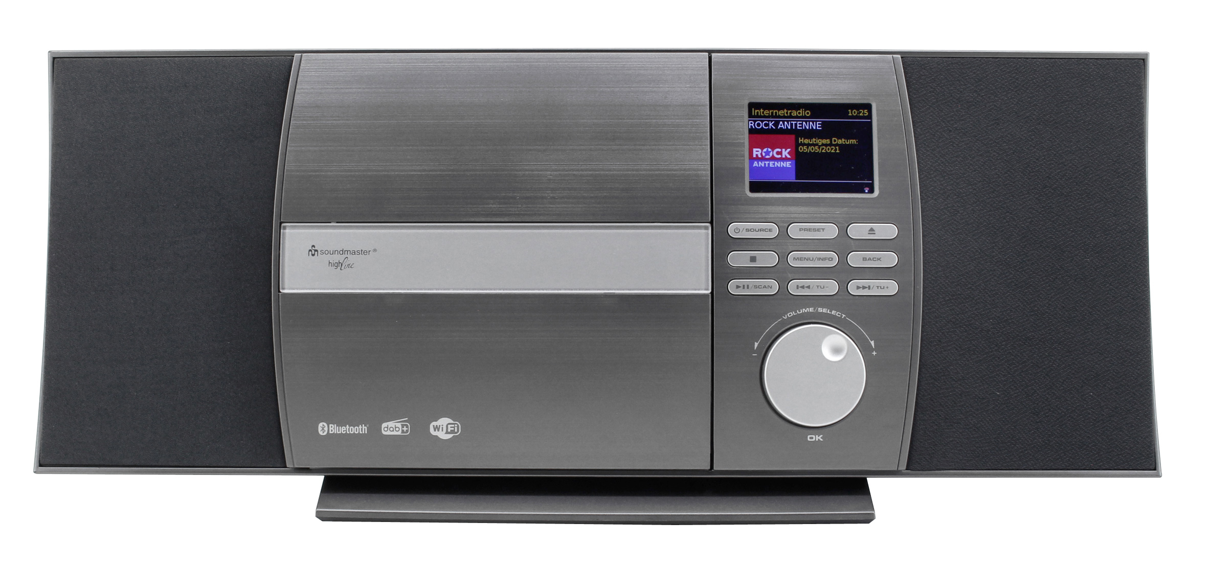 Stereo Musikcenter mit WLAN-Internet/DAB+/UKW-Radio, CD/MP3, USB, Bluetooth®, APP-Steuerung