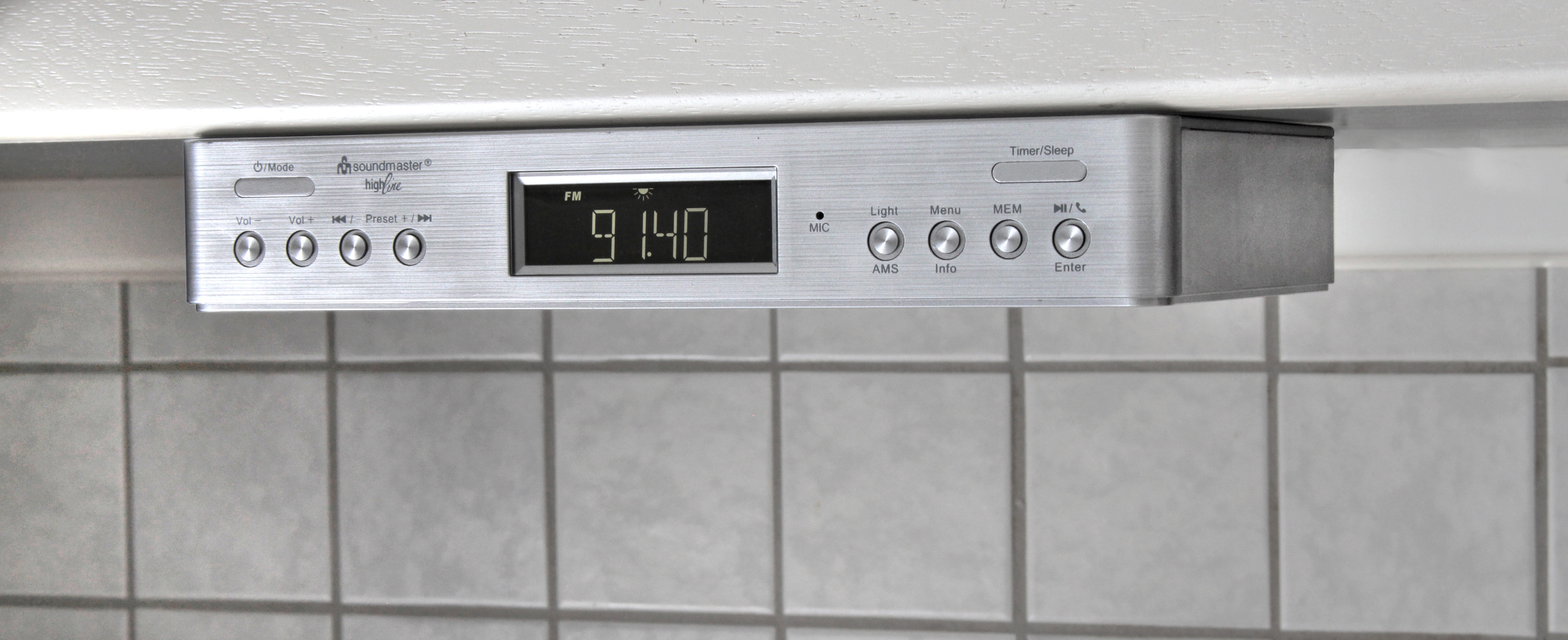 Küchenunterbauradio mit DAB+/UKW, Bluetooth®, LED-Arbeitsplatzbeleuchtung