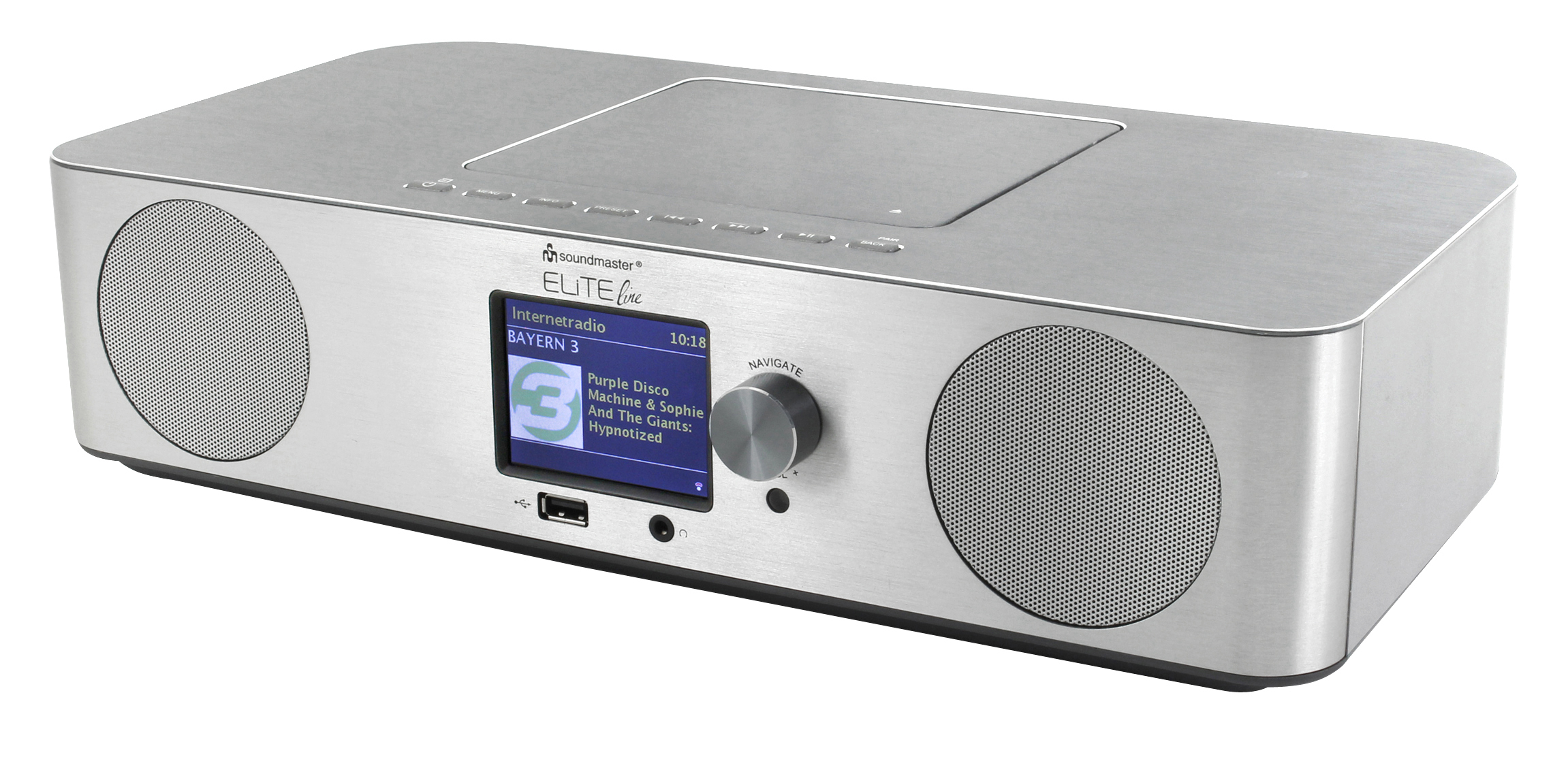 Stereo Musikcenter mit WLAN-Internet/DAB+/UKW-Radio, CD/MP3, USB, Bluetooth®, APP-Steuerung