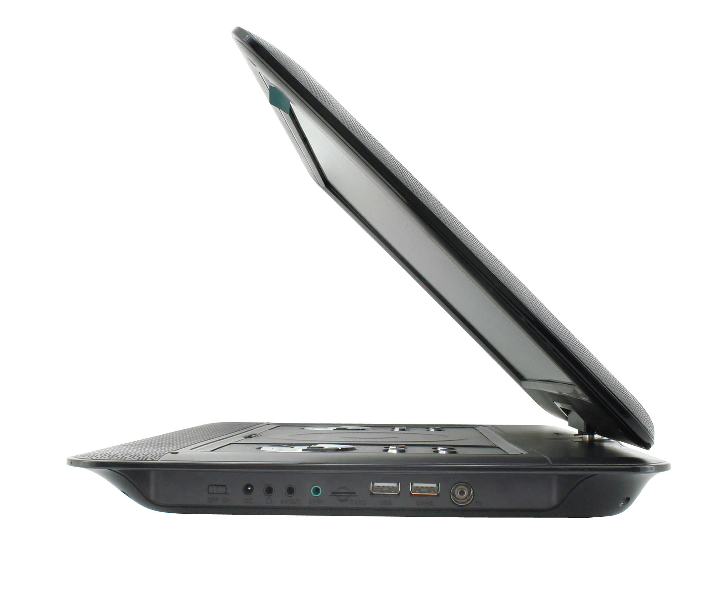 Tragbarer DVD-Player mit DVB-T2 HD-Empfänger / 39,1 cm TFT Bildschirm