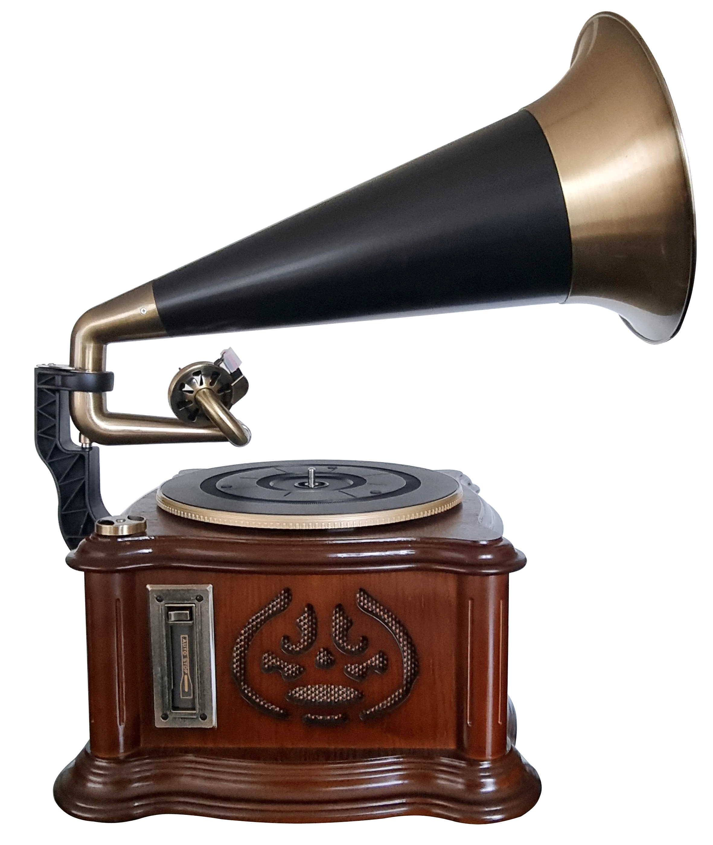 Stereo gramophone with FM/AM radio, CD/MP3, USB/SD, Bluetooth®, cassette player, encoding
