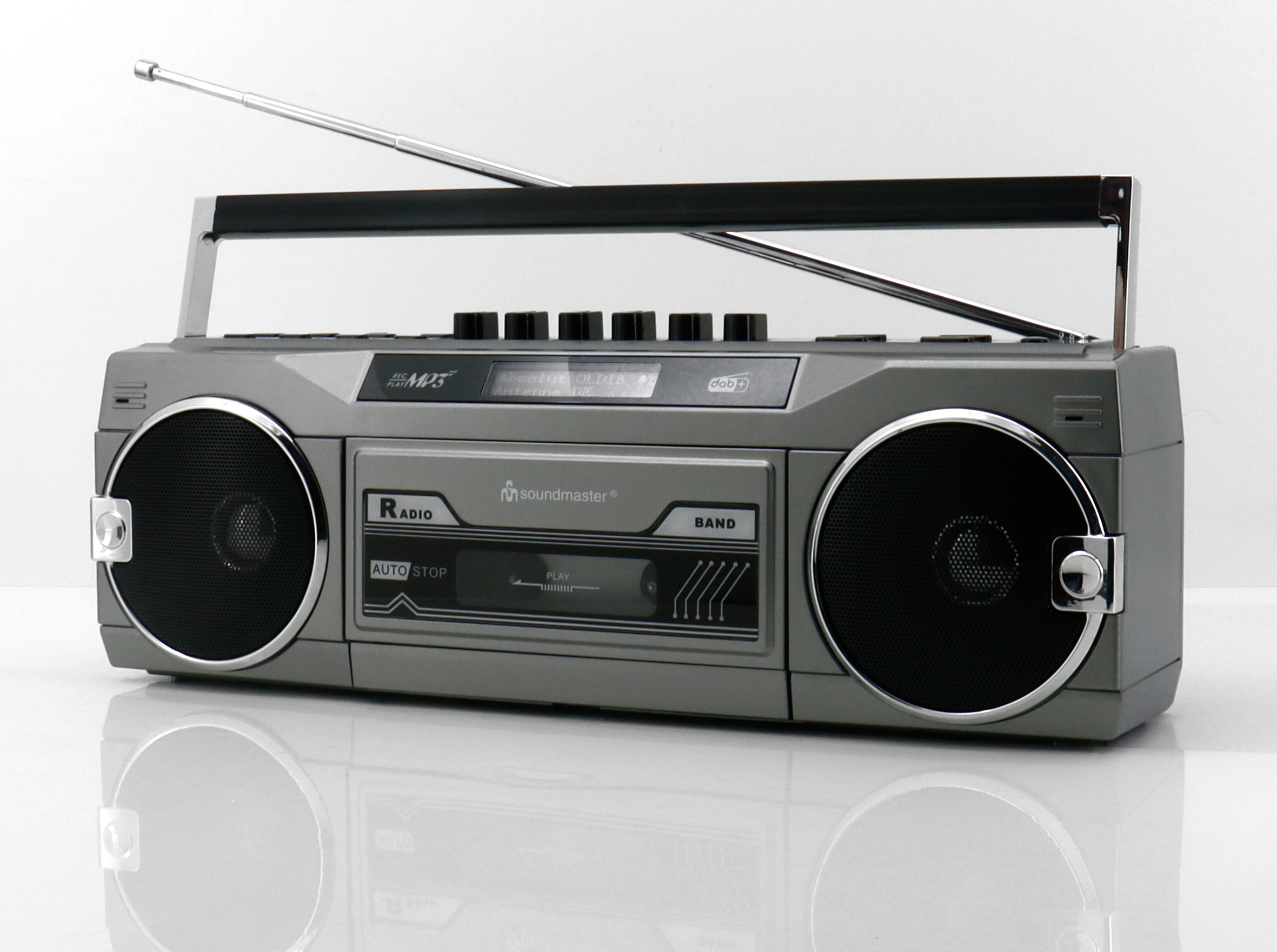 Retro Stereo Radiokassettenrekorder mit DAB+/UKW - USB/SD Aufnahme - Bluetooth®