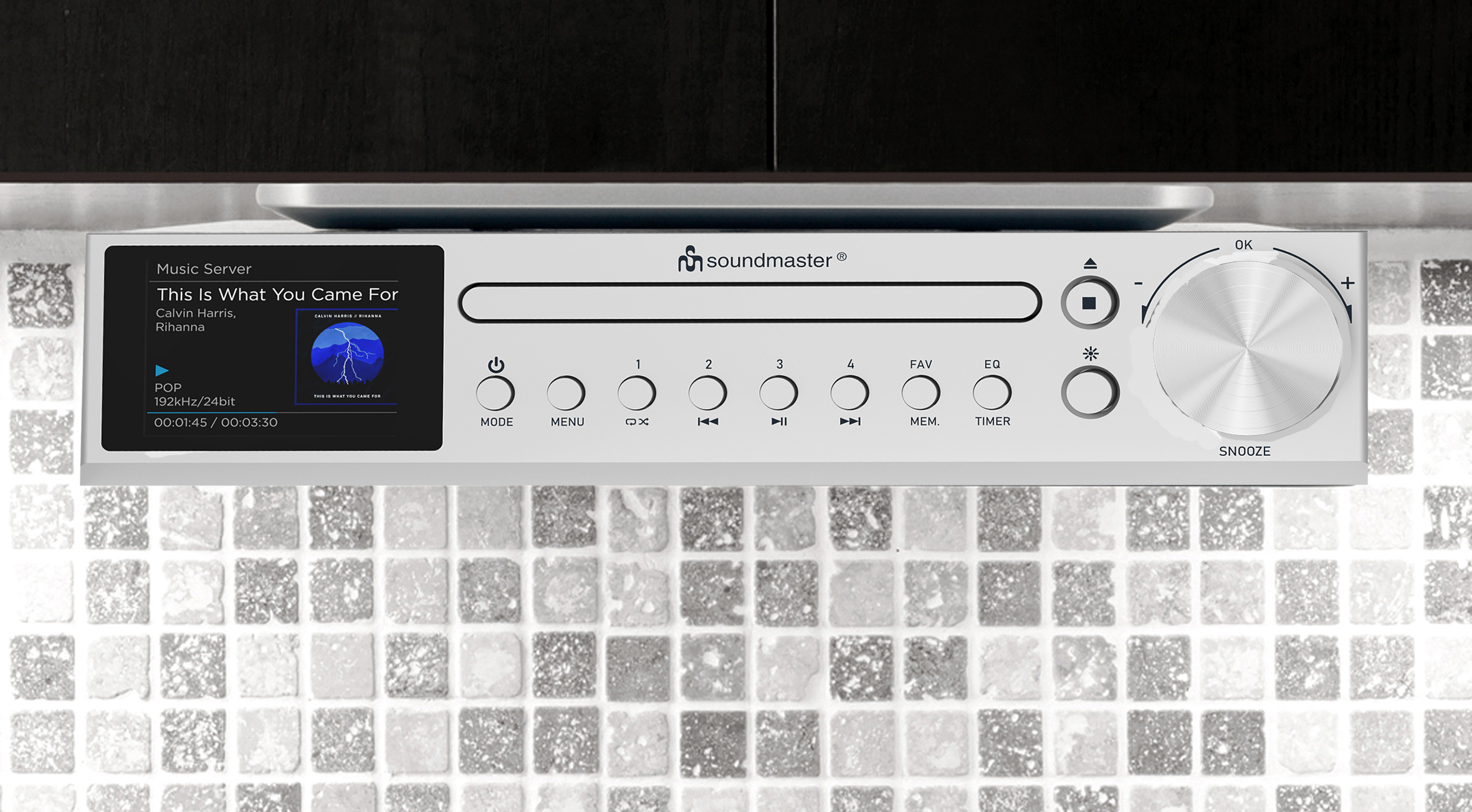 Küchenunterbau Musikcenter mit WLAN-Internet/DAB+/UKW-Radio, CD/MP3, Bluetooth®