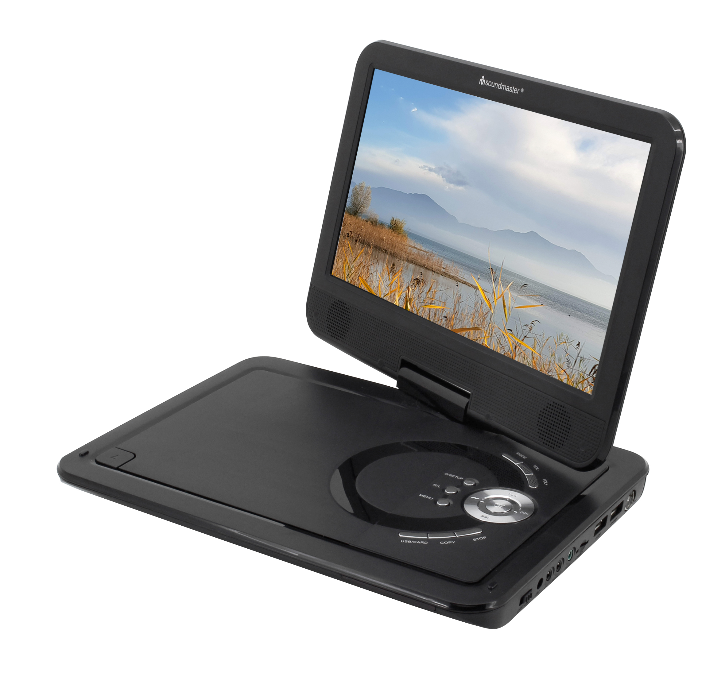 Tragbarer DVD-Spieler mit DVB-T2 HD-Empfänger / 25,9 cm TFT Bildschirm