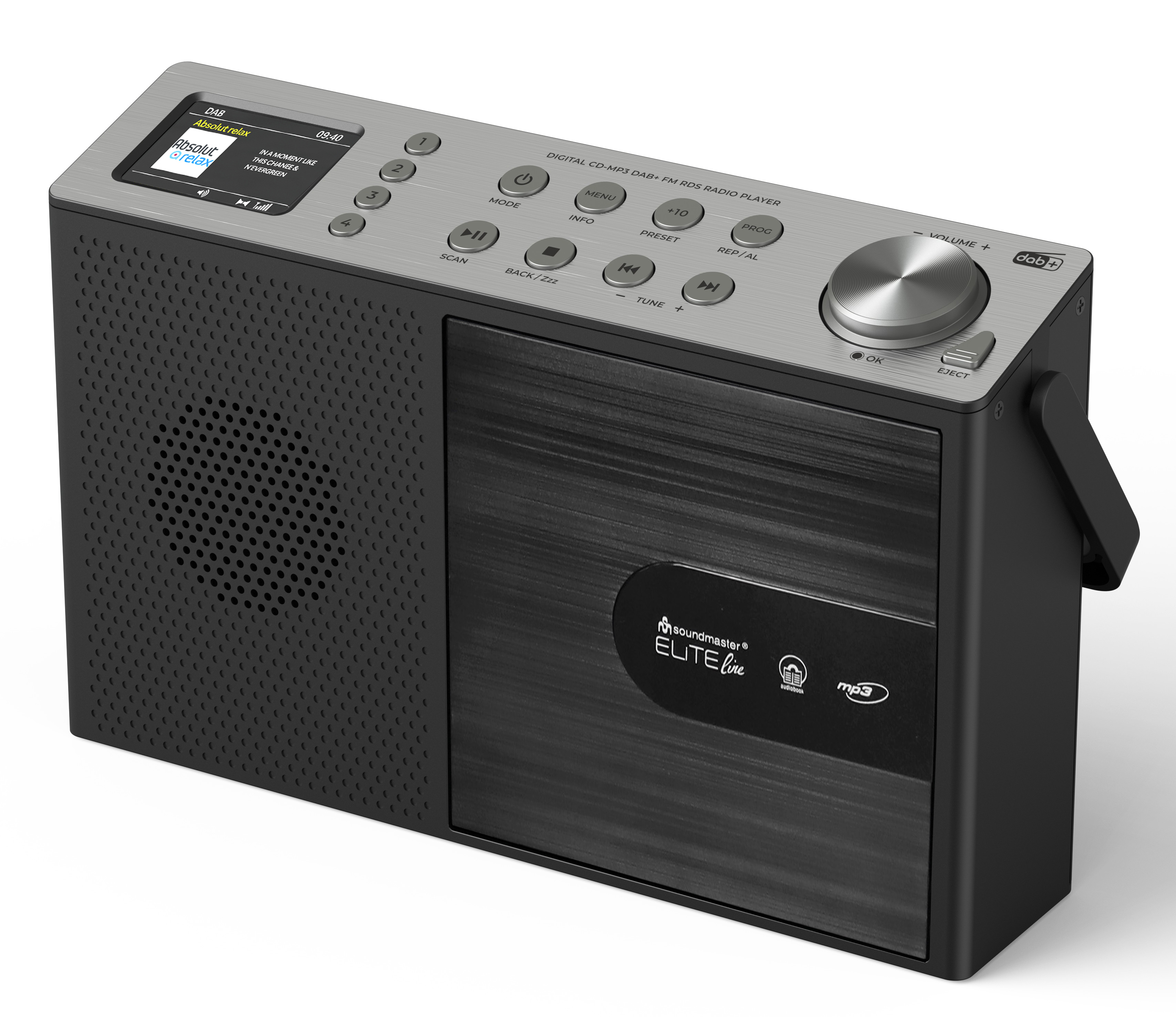 DAB+/FM radio with CD/MP3, USB, Bluetooth®, colour display