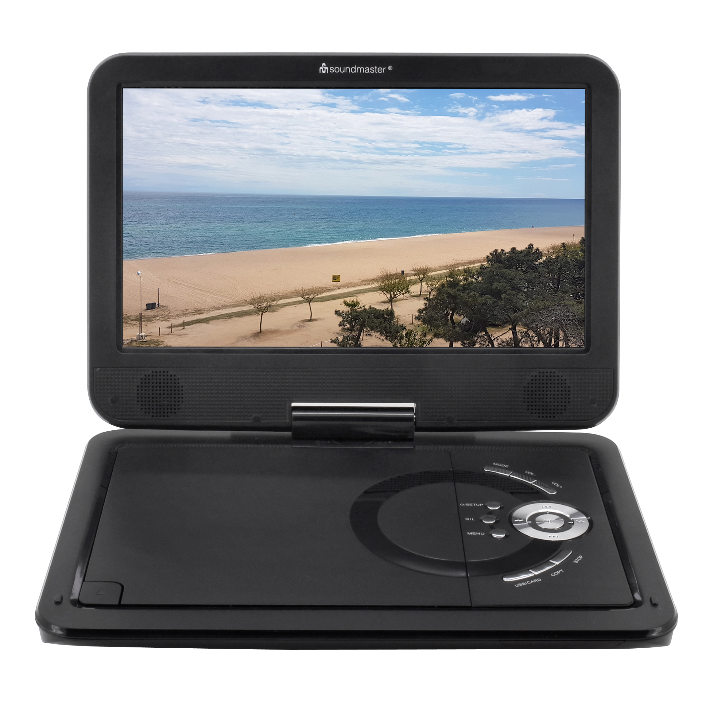 Tragbarer DVD-Spieler mit DVB-T2 HD-Empfänger / 25,9 cm TFT Bildschirm