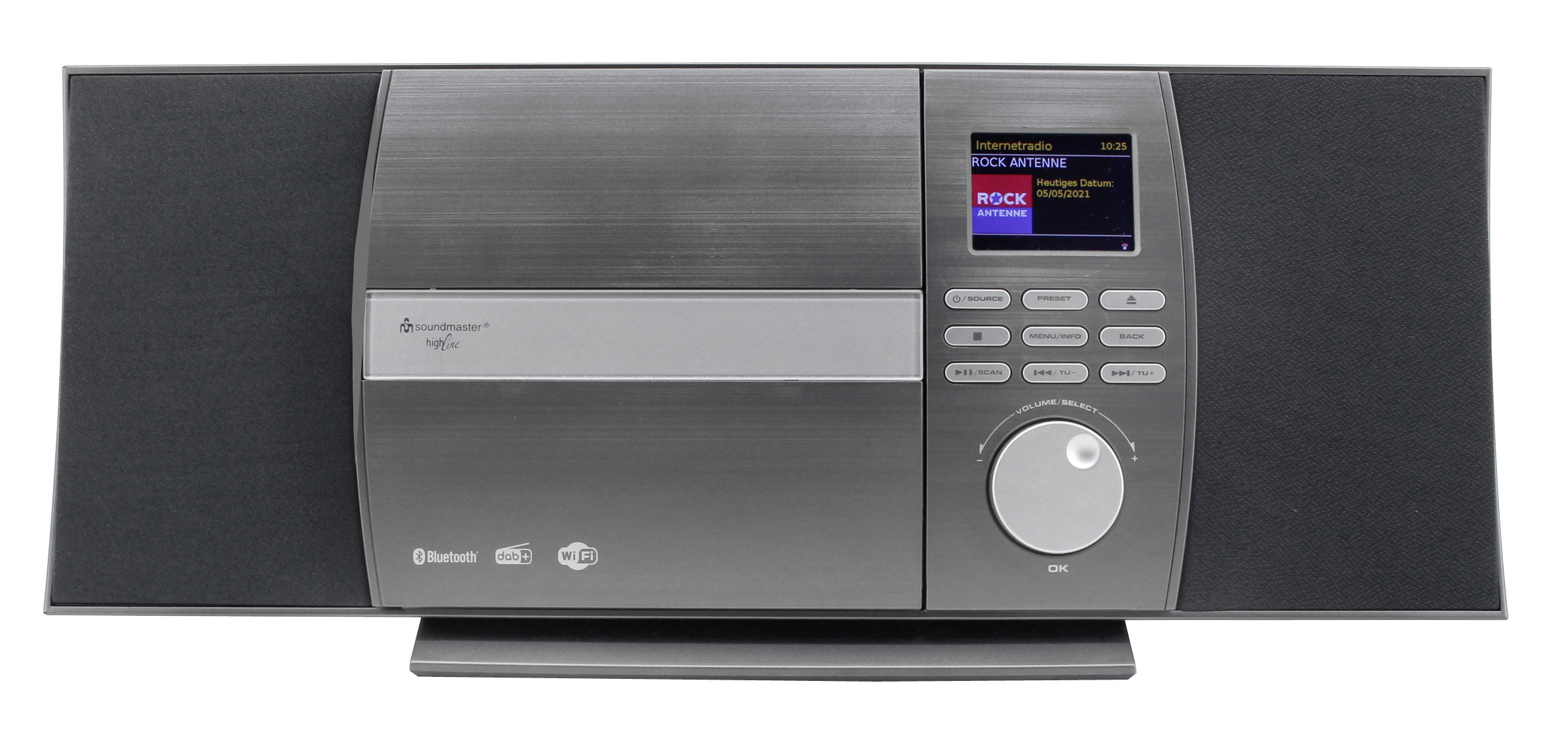 Stereo Musikcenter mit WLAN-Internet/DAB+/UKW-Radio, CD/MP3, USB, Bluetooth®, APP-Steuerung