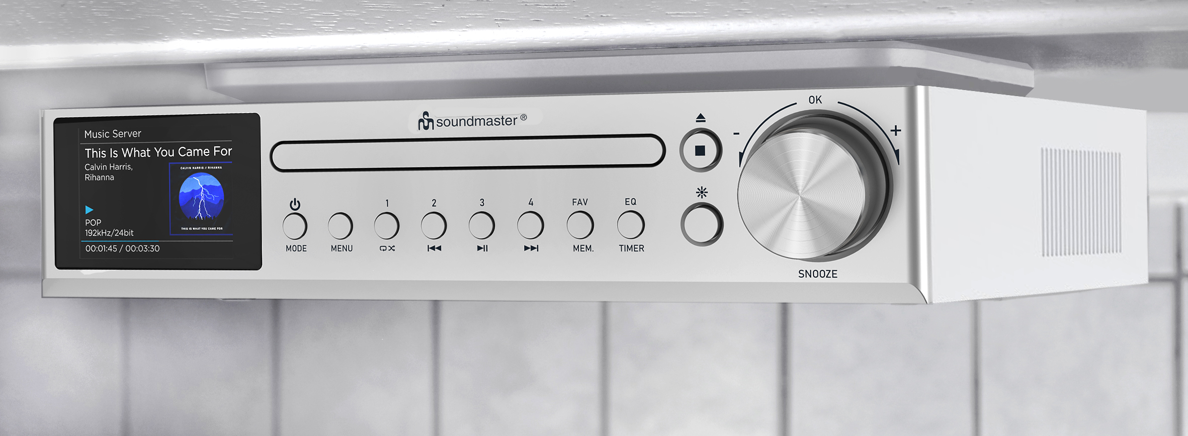 Küchenunterbau Musikcenter mit WLAN-Internet/DAB+/UKW-Radio, CD/MP3, Bluetooth®