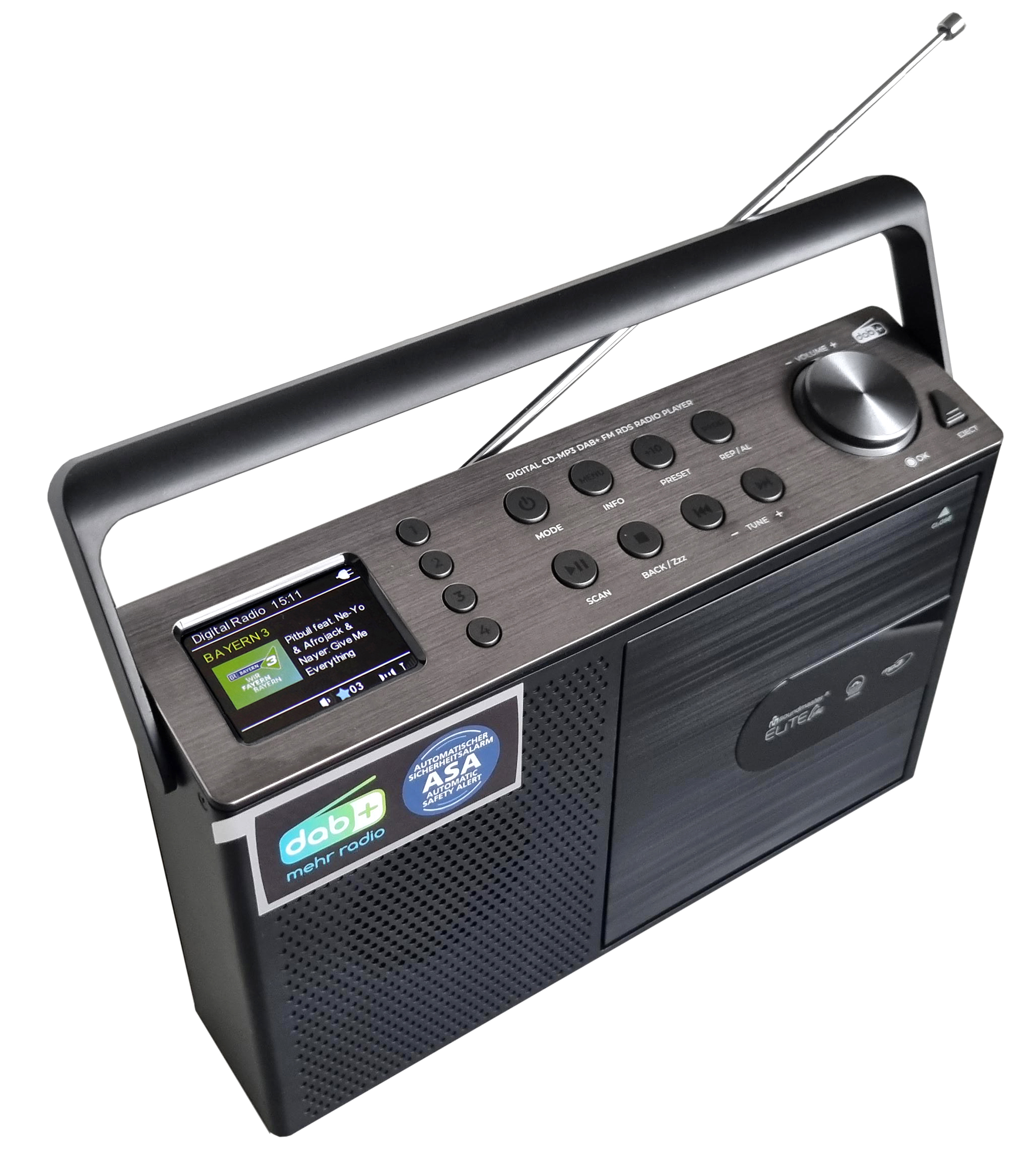 DAB+/UKW Radio mit CD/MP3, USB, Bluetooth®, Farbdisplay