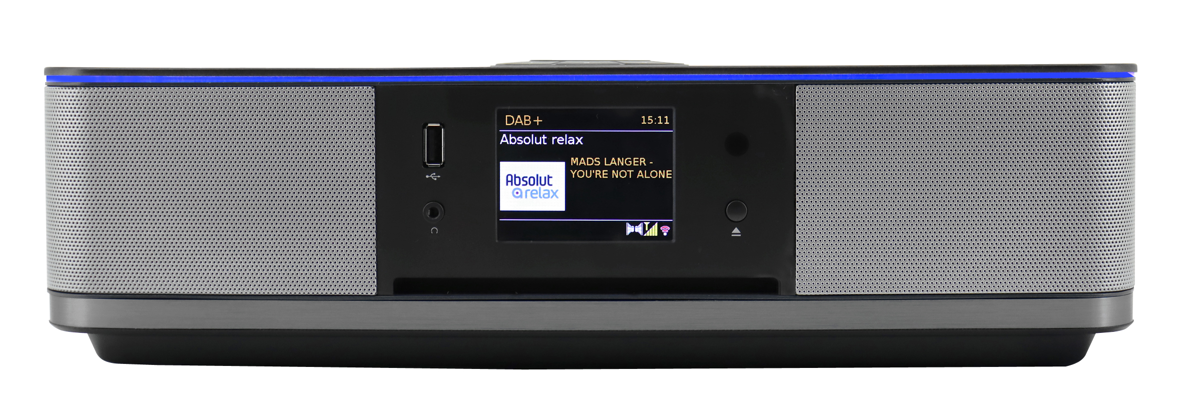 Stereo Musikcenter mit WLAN-Internet/DAB+/UKW-Radio, CD/MP3, USB, Bluetooth®, LED Ambientebeleuchtung, APP-Steuerung
