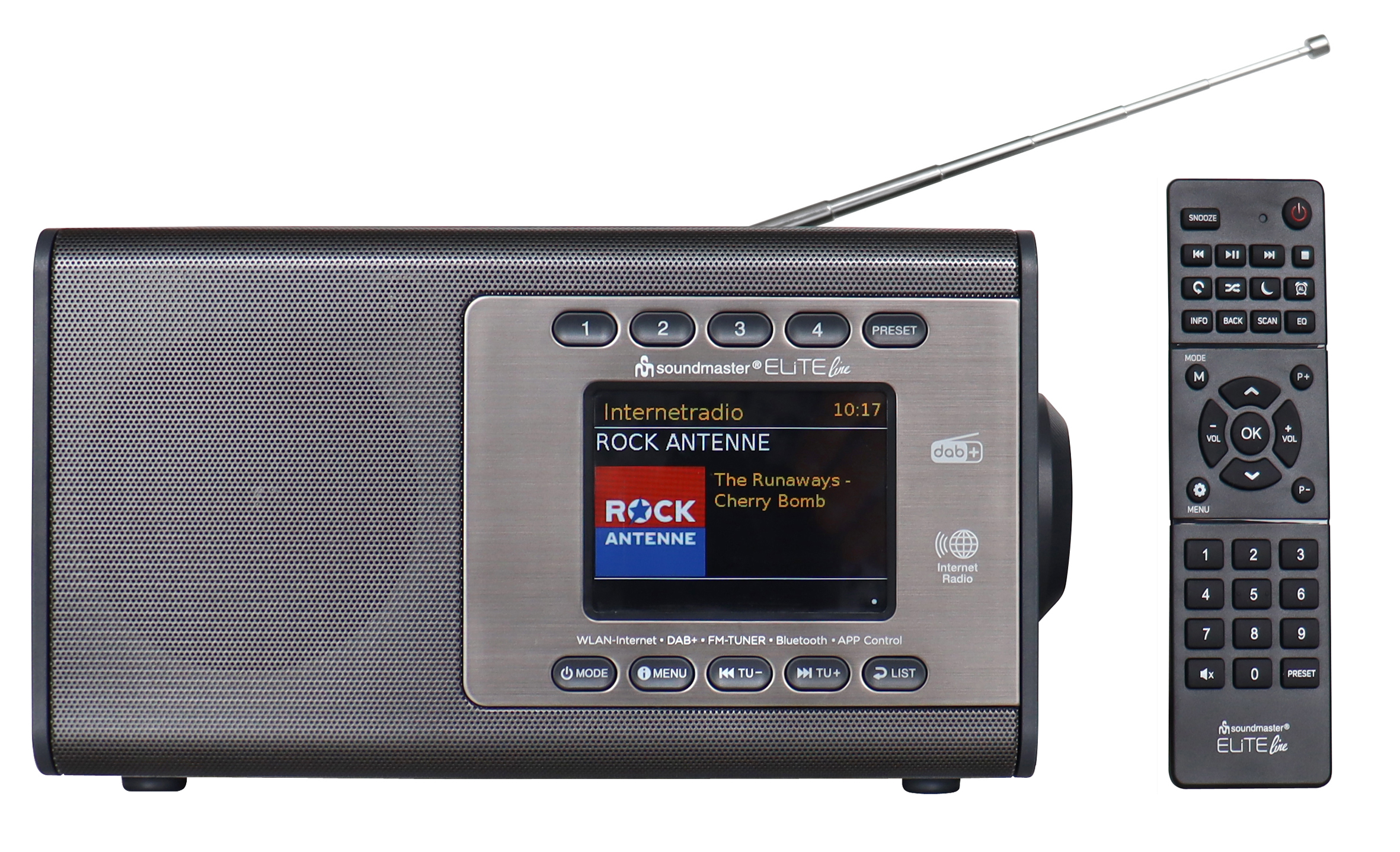WLAN-internet/DAB+/FM radio with USB-MP3, Bluetooth®