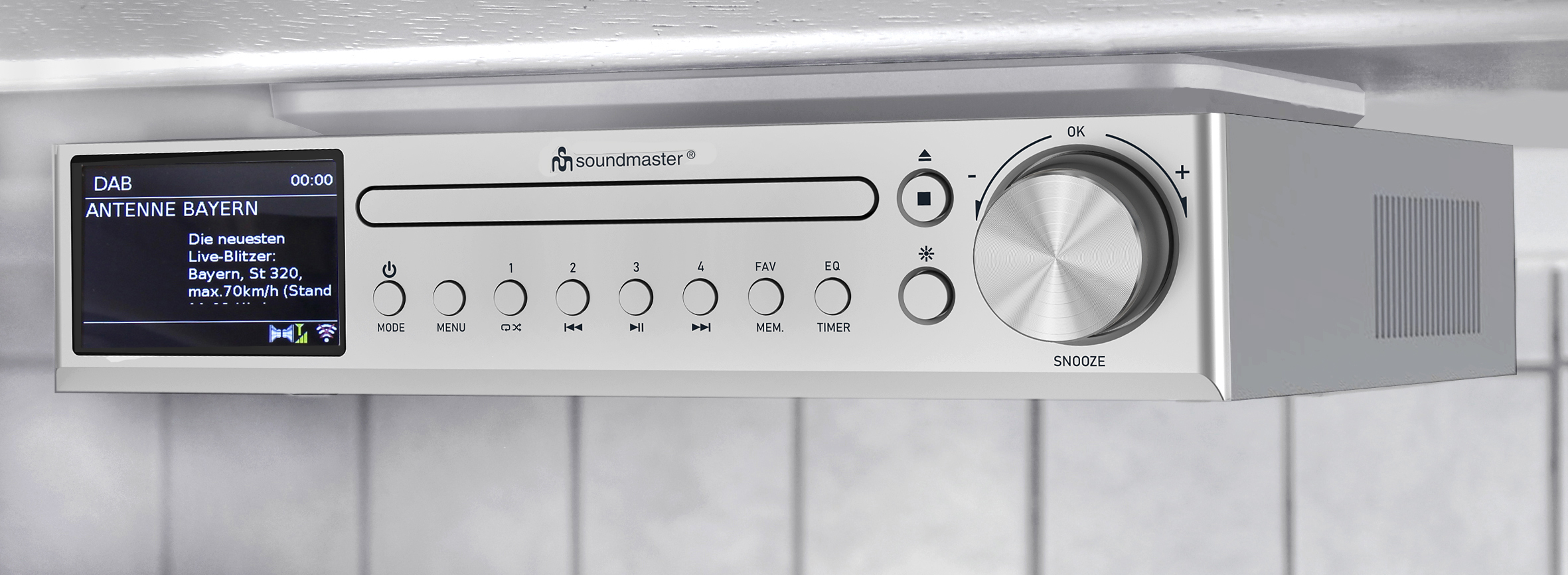 Küchenunterbau Musikcenter mit WLAN-Internet/DAB+/UKW-Radio, CD/MP3, Bluetooth®