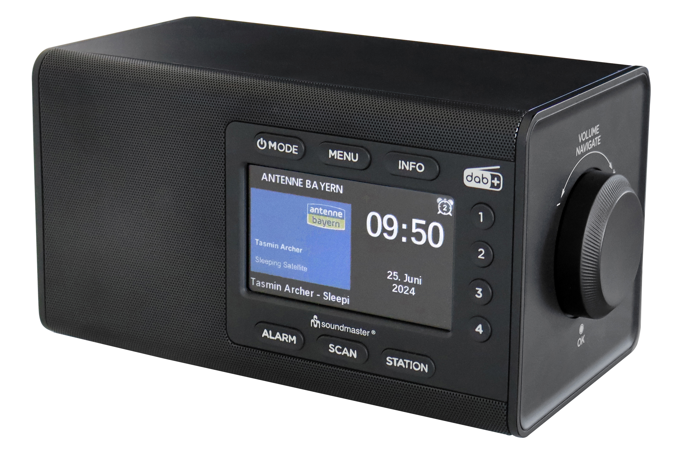 DAB+/UKW-RDS Radio mit großem Farbdisplay, Stationstasten