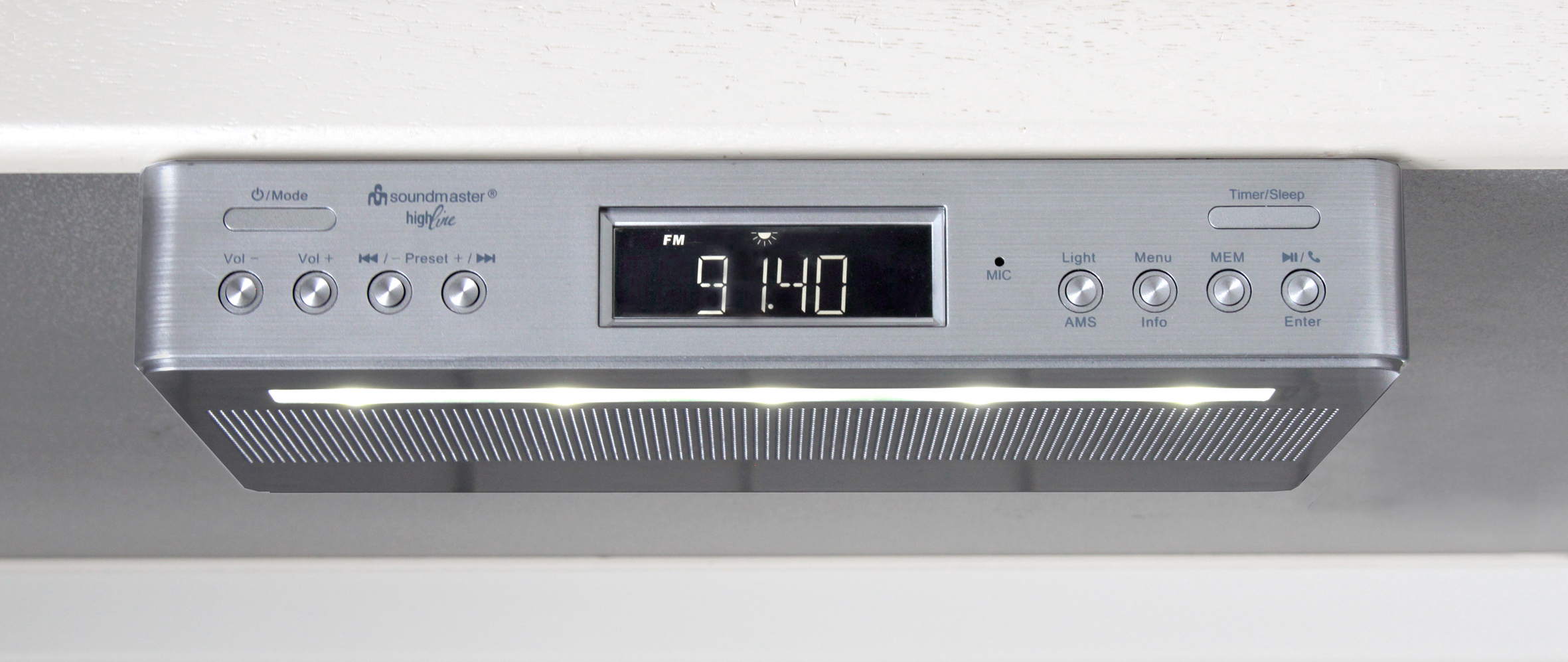 Küchenunterbauradio mit DAB+/UKW, Bluetooth®, LED-Arbeitsplatzbeleuchtung
