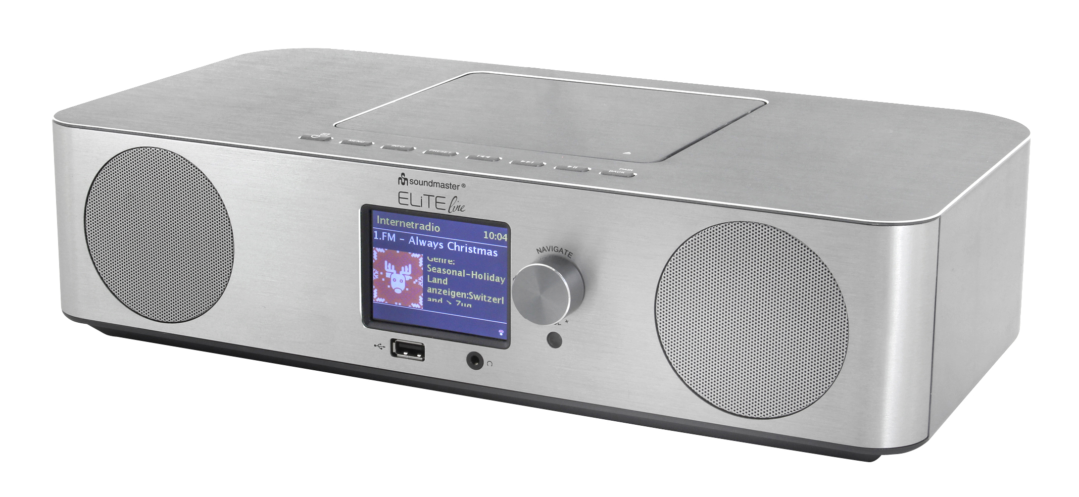 Stereo Musikcenter mit WLAN-Internet/DAB+/UKW-Radio, CD/MP3, USB, Bluetooth®, APP-Steuerung
