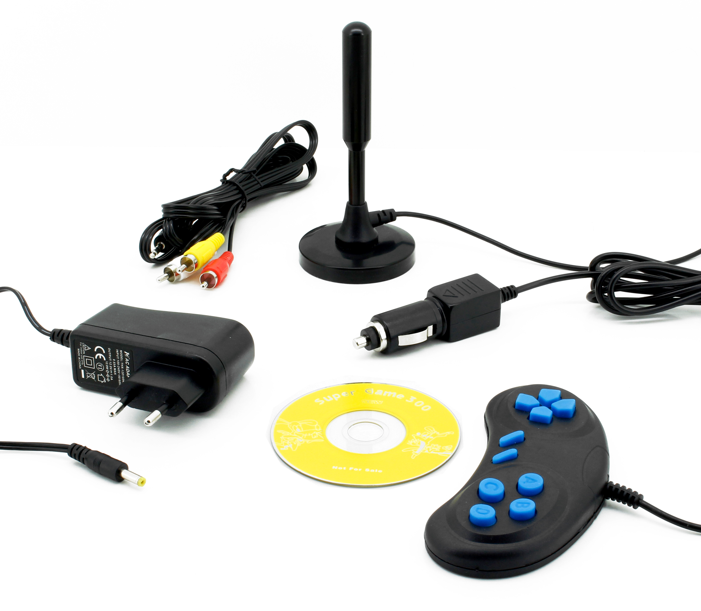 Tragbarer DVD-Spieler mit DVB-T2 HD-Empfänger / 25,9 cm TFT Bildschirm
