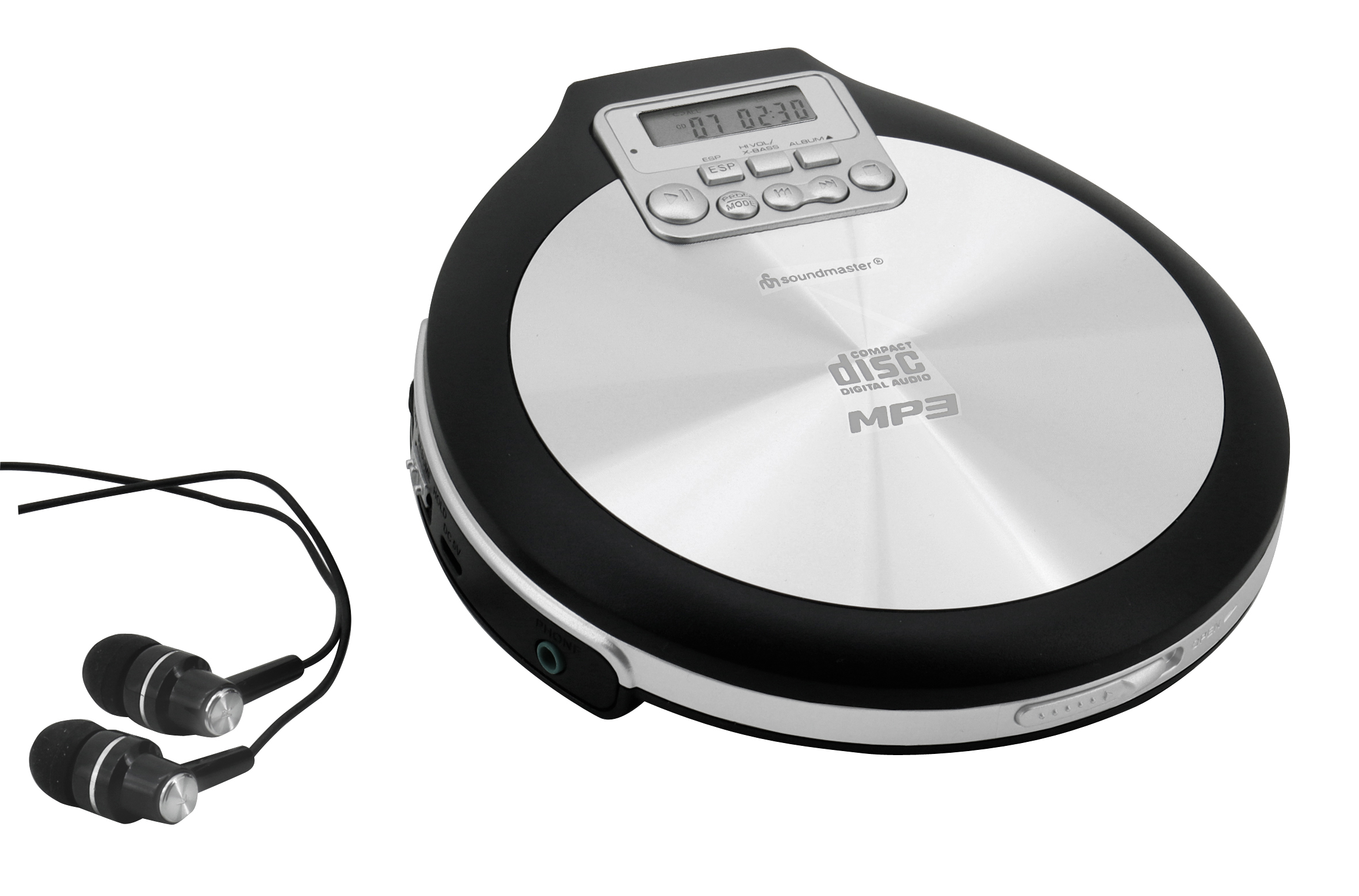 CD/MP3-Spieler mit Akkulade- und Hörbuch-Funktion