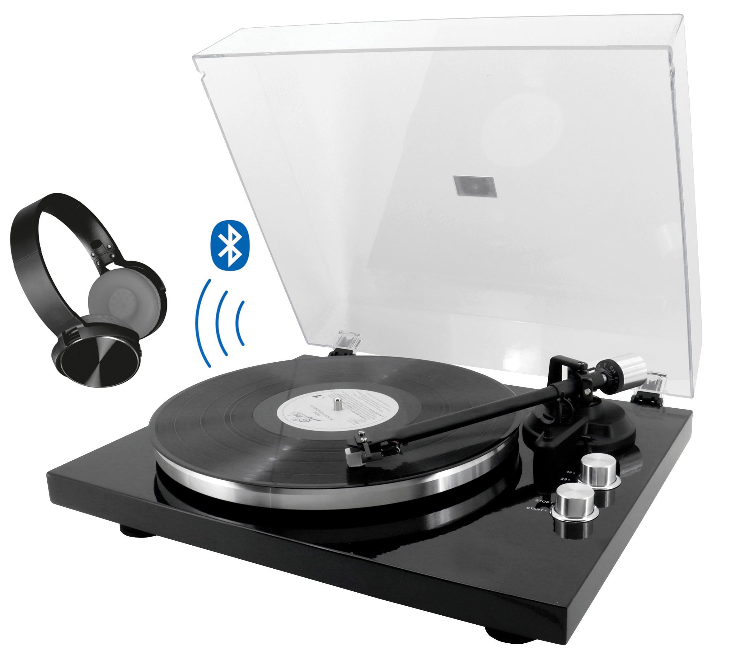 Plattenspieler mit Magnettonabnehmersystem, Bluetooth® Sendefunktion