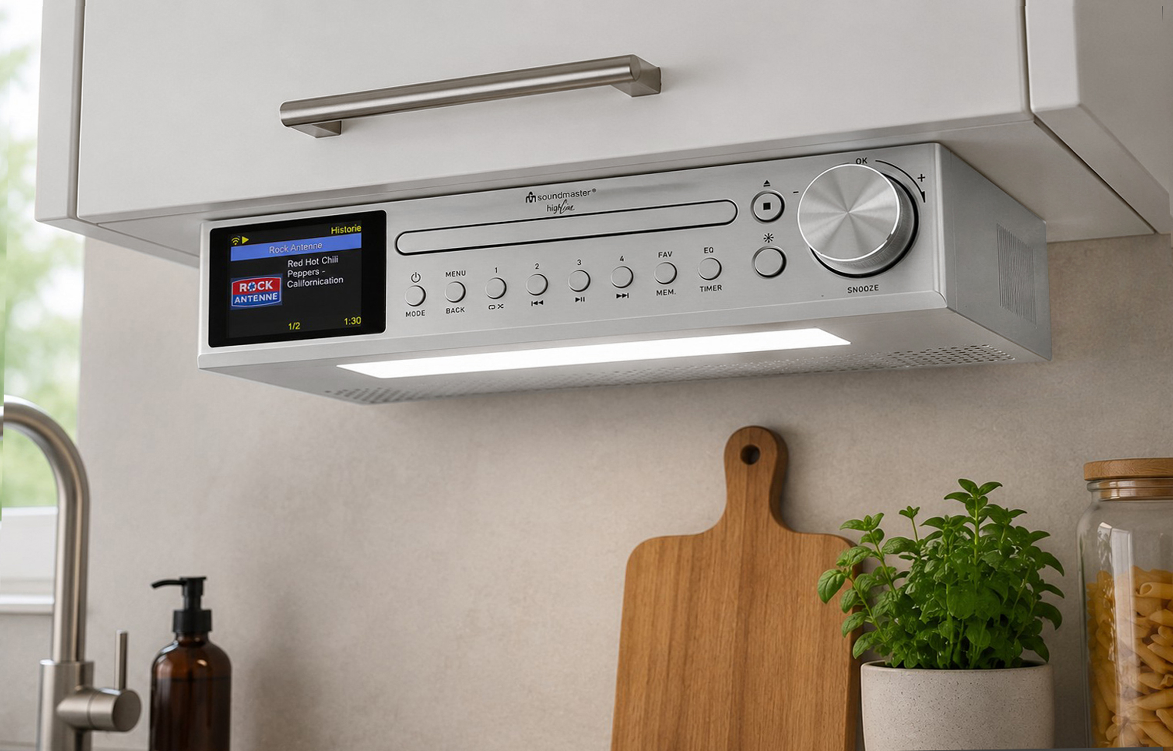 Küchenunterbau Musikcenter mit WLAN-Internet/DAB+/UKW-Radio, CD/MP3, Bluetooth®