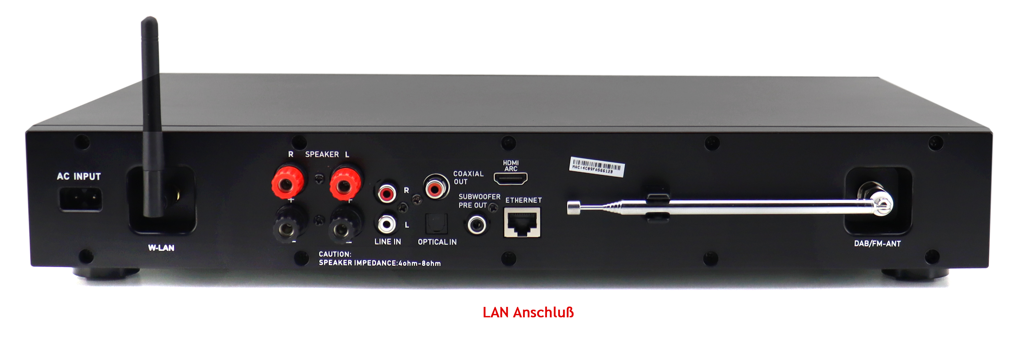 Multi Audio System mit 2x50W, WLAN/LAN-Internet/DAB+/UKW-Radio,  CD/MP3, HDMI-ARC, USB,Bluetooth®, APP-Steuerung