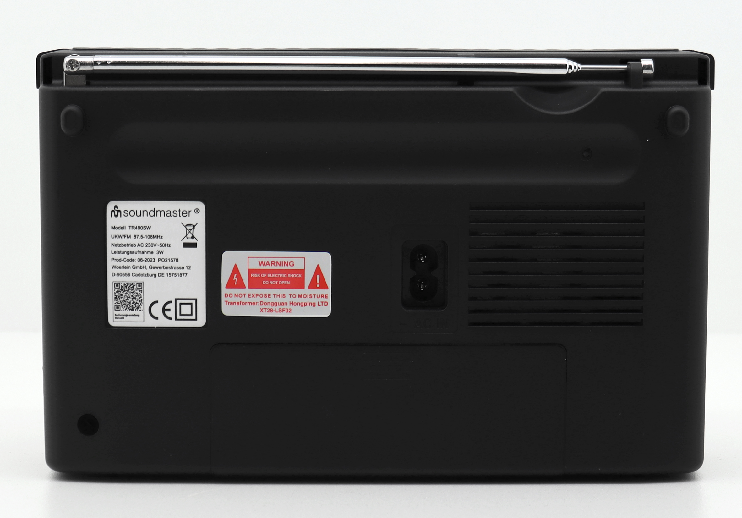 UKW/MW Kofferradio für Netz-/Batteriebetrieb