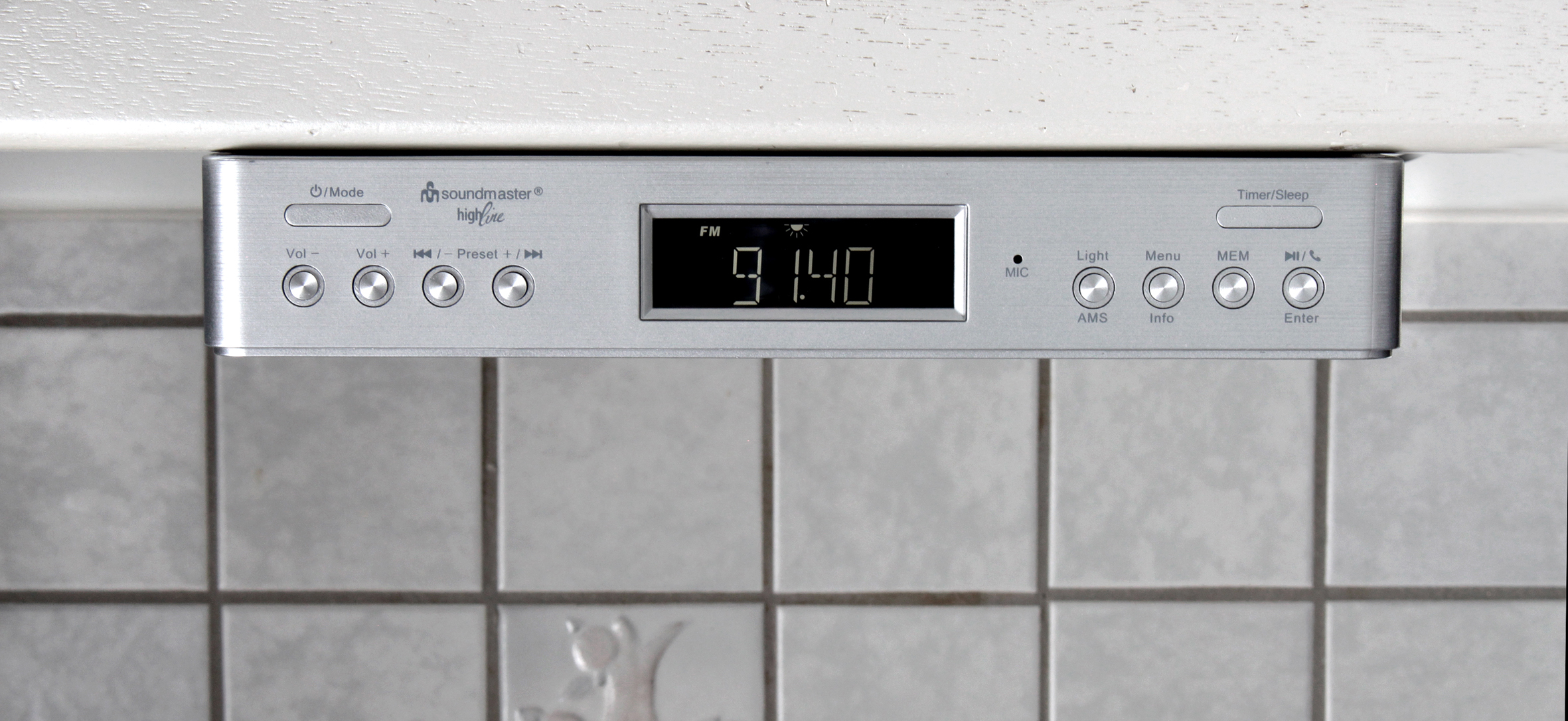 Küchenunterbauradio mit DAB+/UKW, Bluetooth®, LED-Arbeitsplatzbeleuchtung