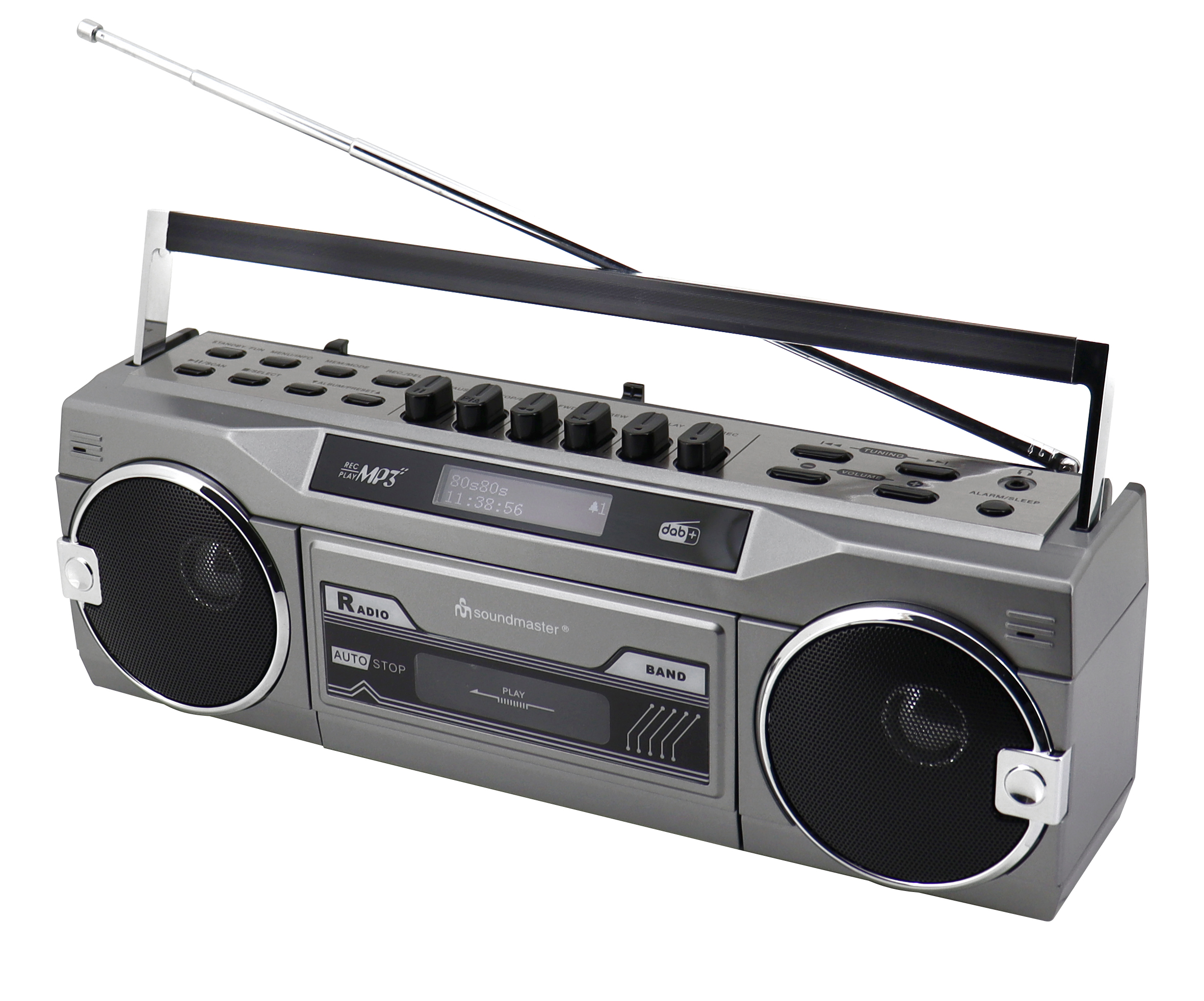 Retro Stereo Radiokassettenrekorder mit DAB+/UKW - USB/SD Aufnahme - Bluetooth®