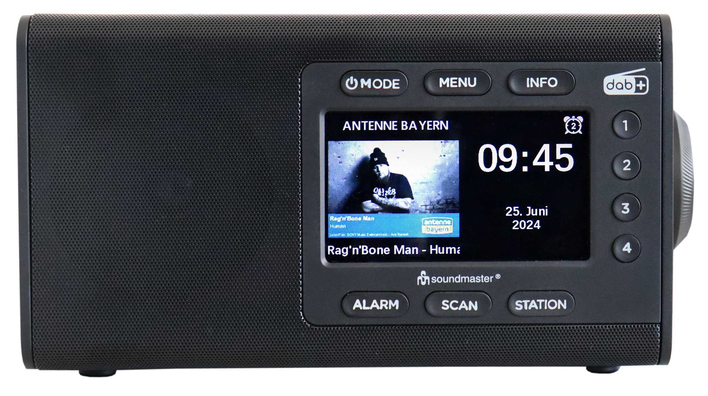 DAB+/FM-RDS radio with big colour display, preset buttons