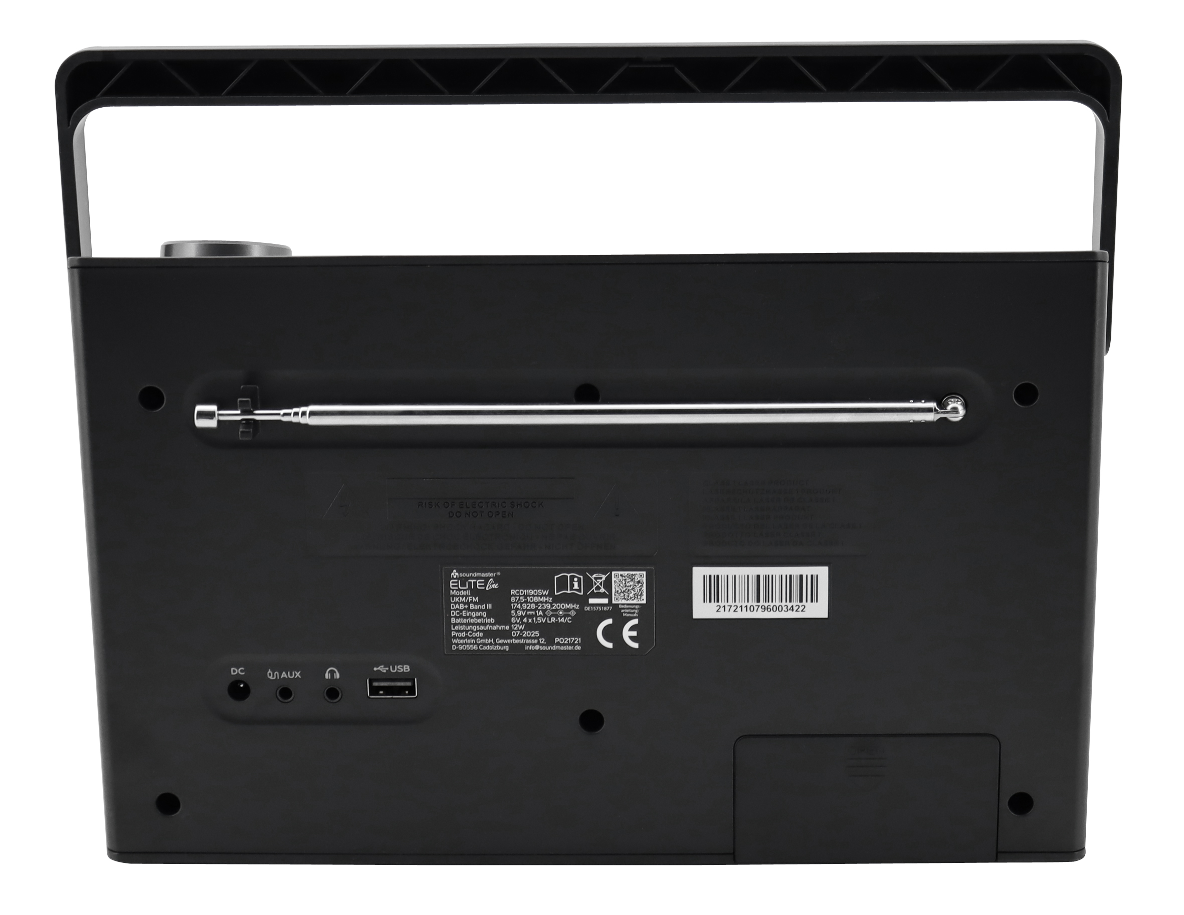 DAB+/UKW Radio mit CD/MP3, USB, Bluetooth®, Farbdisplay