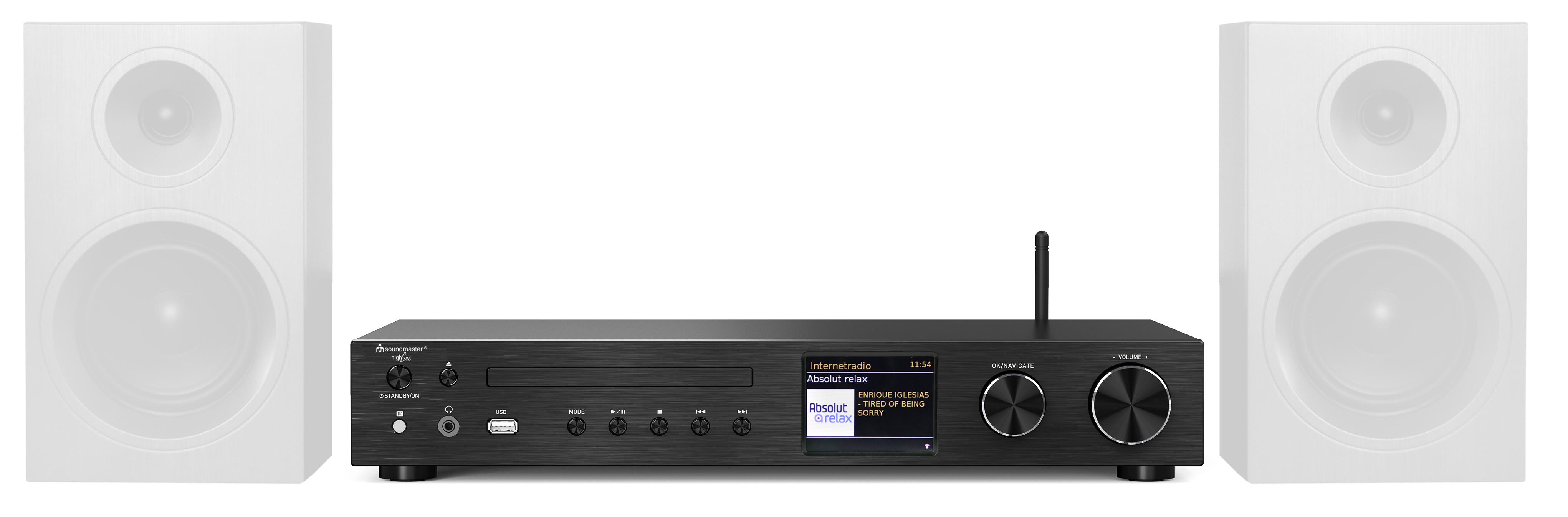Multi Audio System mit 2x50W, WLAN/LAN-Internet/DAB+/UKW-Radio,  CD/MP3, HDMI-ARC, USB,Bluetooth®, APP-Steuerung