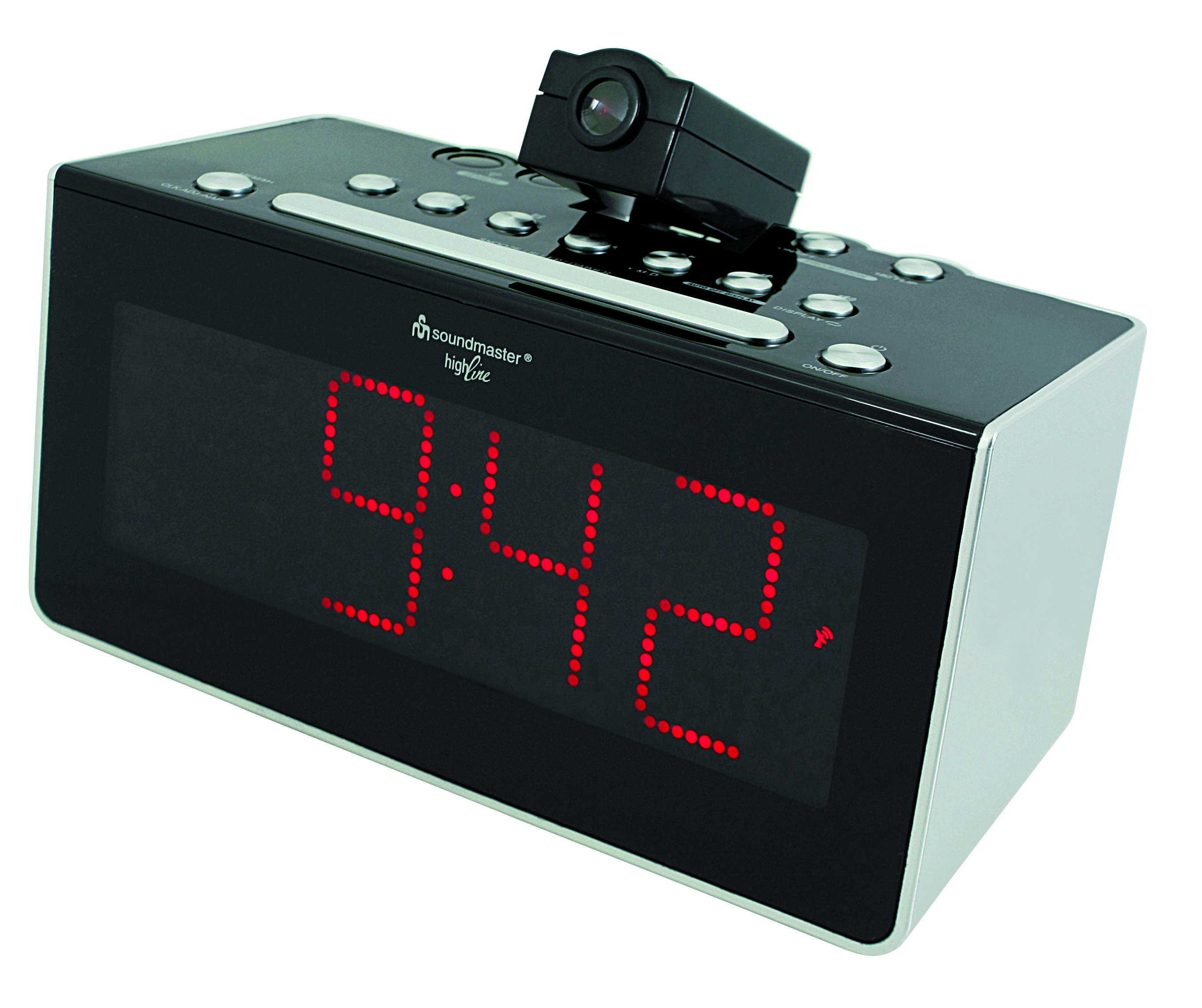 Jumbo LED Funkuhrenradio mit Projektion