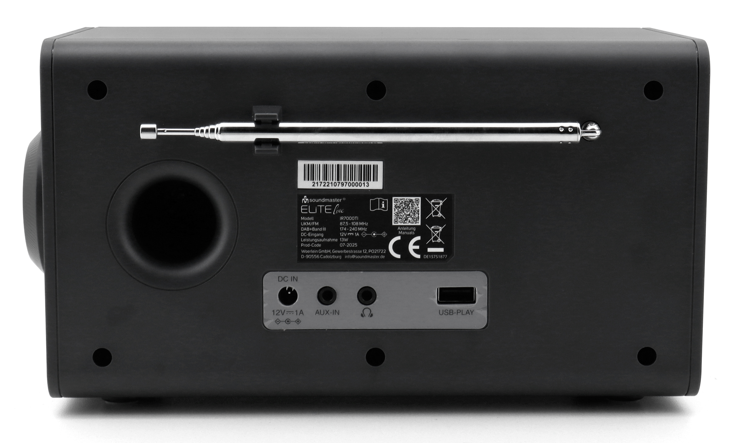 WLAN-internet/DAB+/FM radio with USB-MP3, Bluetooth®