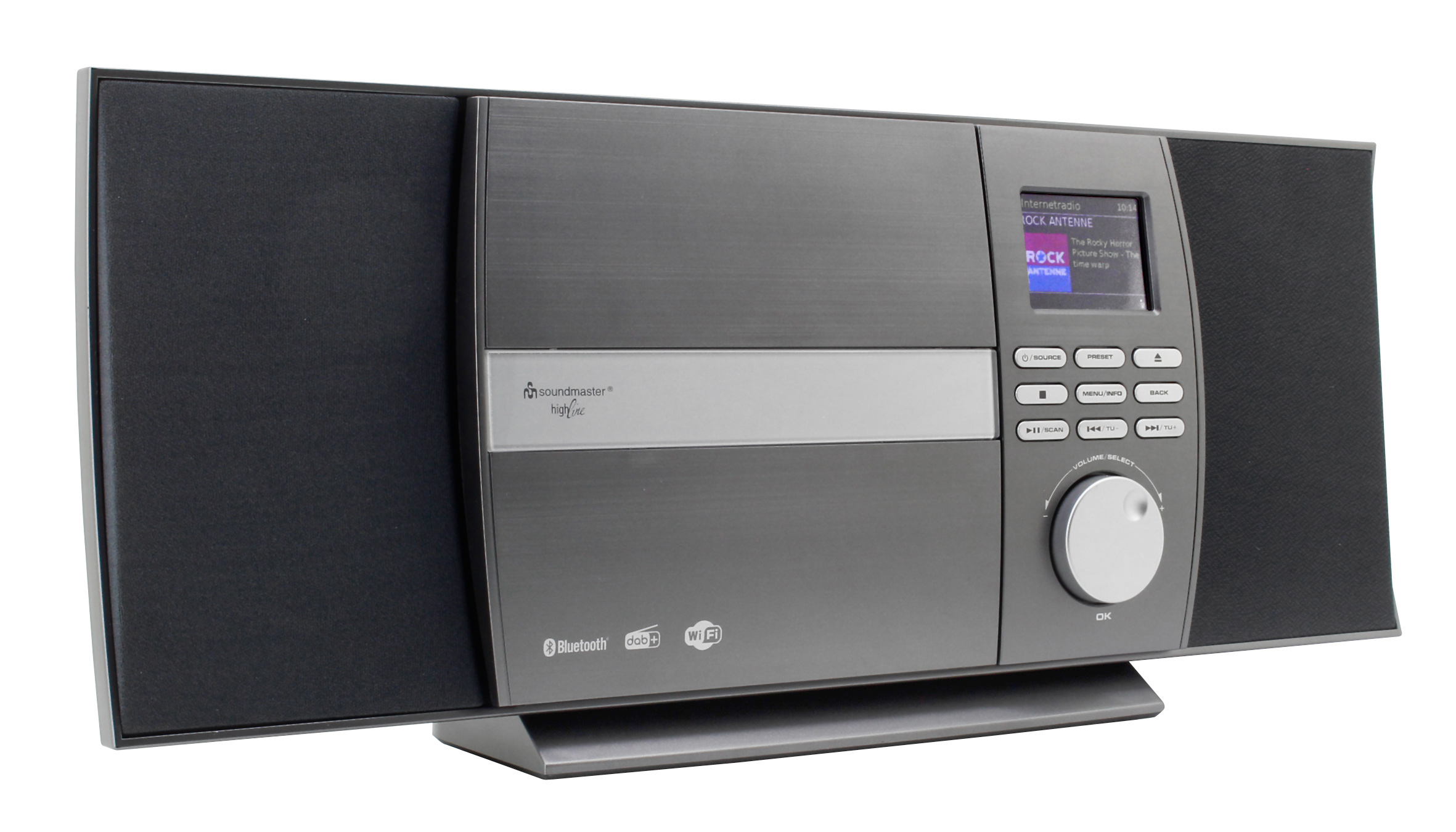 Stereo Musikcenter mit WLAN-Internet/DAB+/UKW-Radio, CD/MP3, USB, Bluetooth®, APP-Steuerung